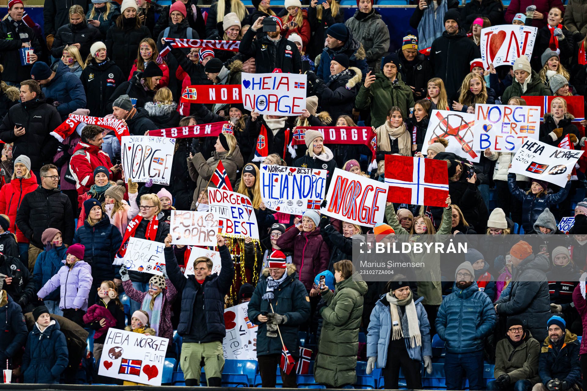 Spectators in the stands