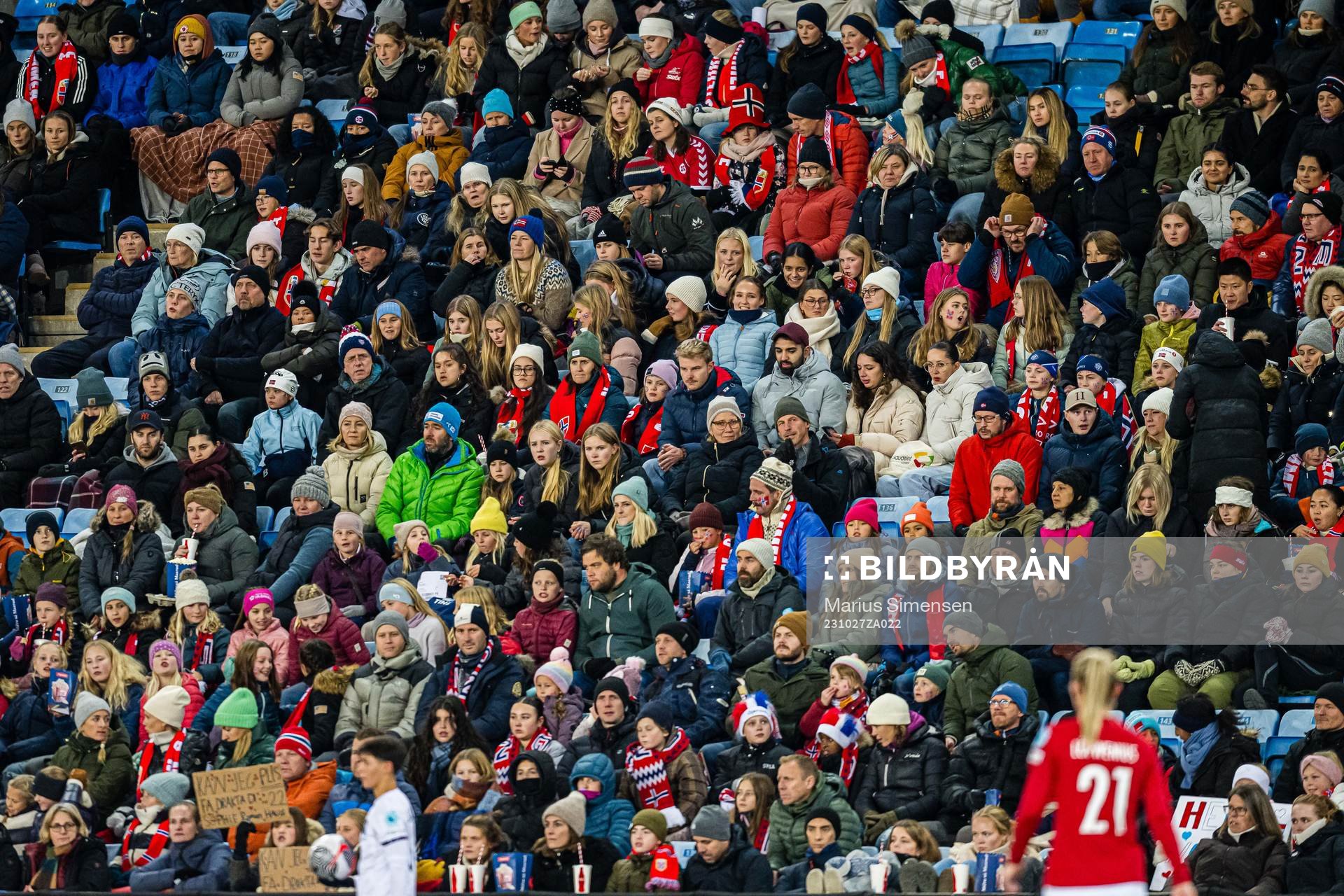 Spectators in the stands