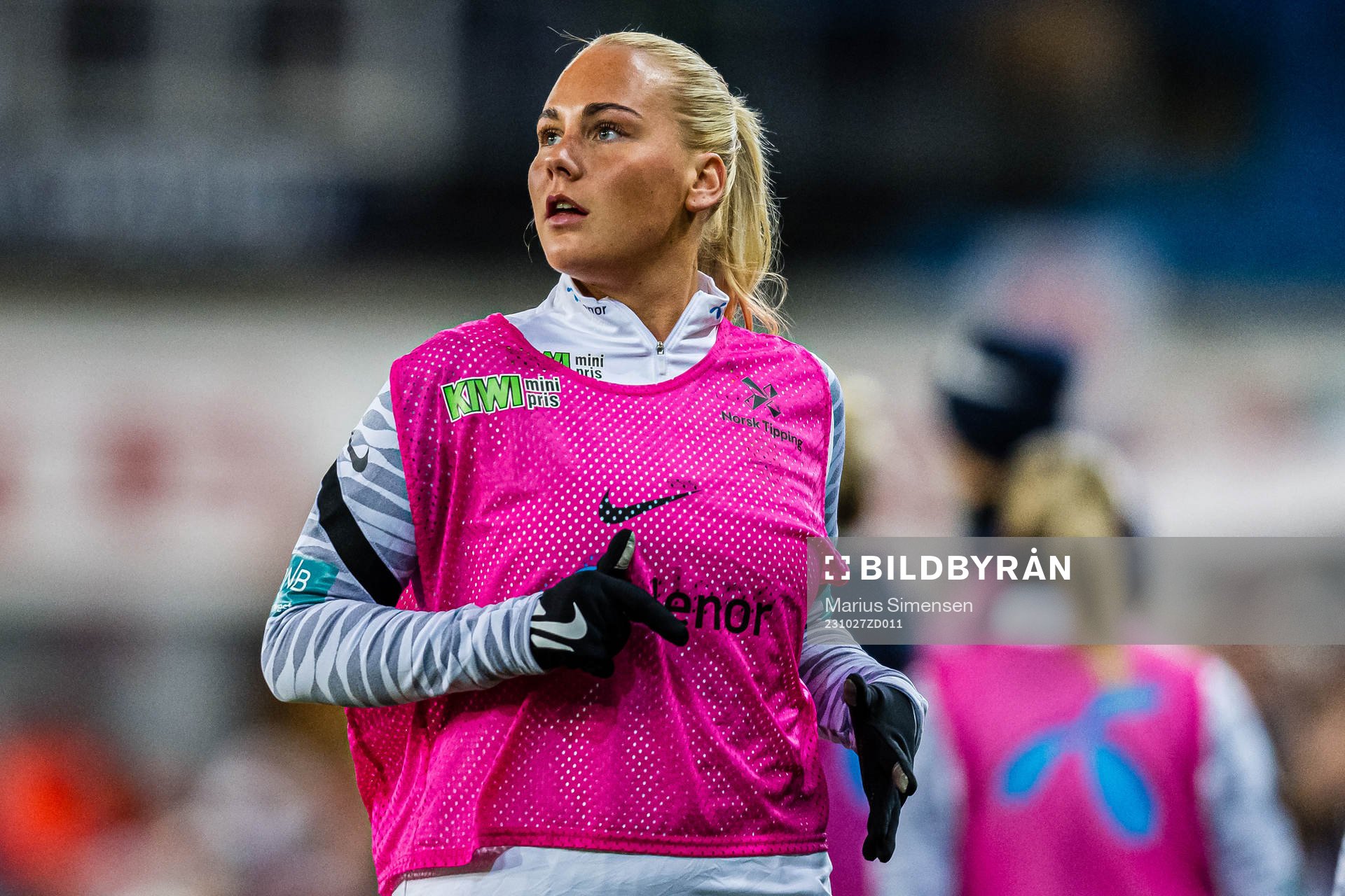Cathinka Tandberg of Norway warms up