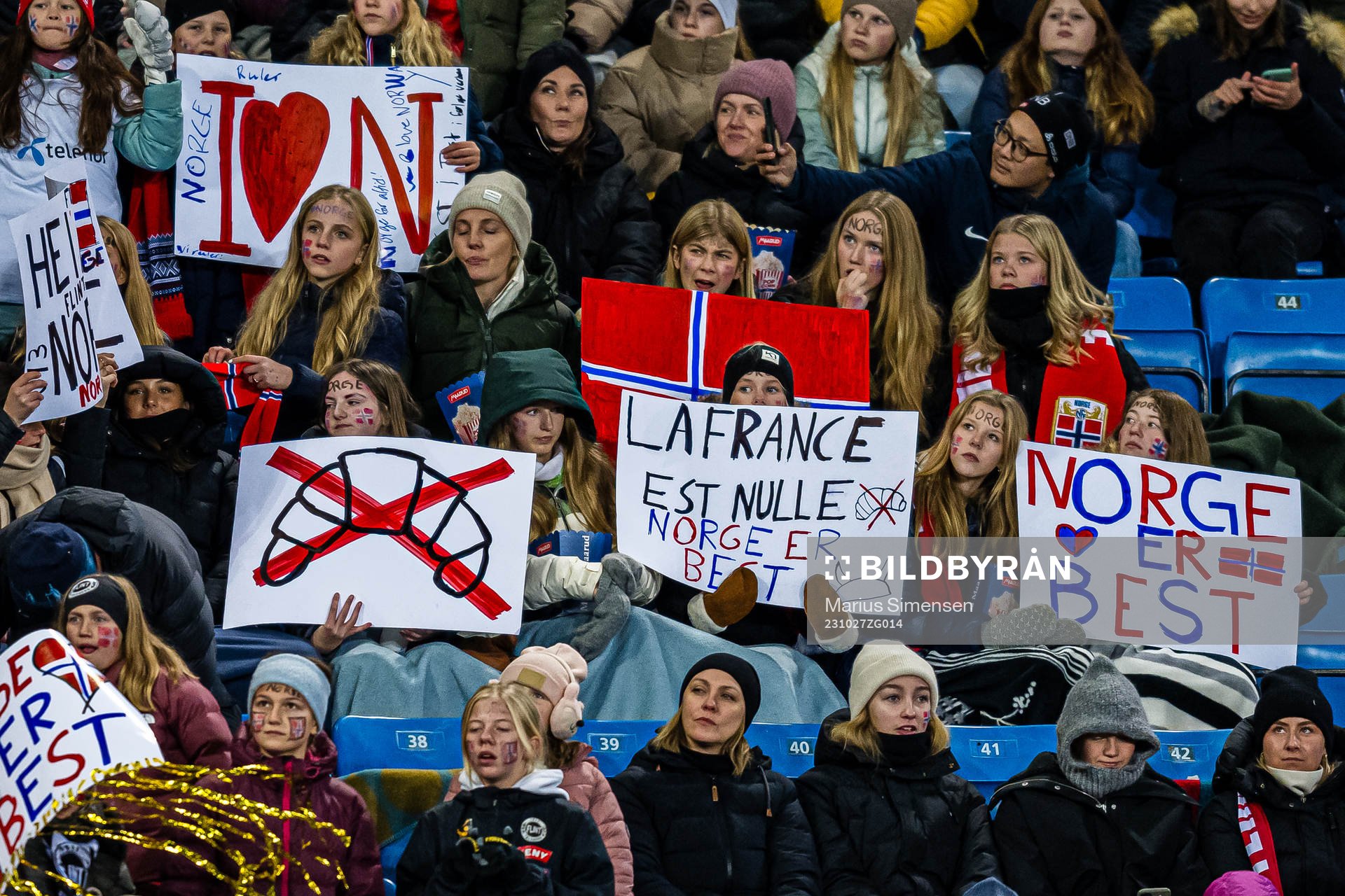 Spectators in the stands