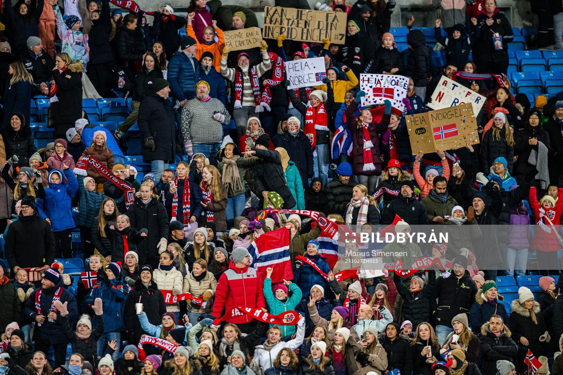 Spectators in the stands