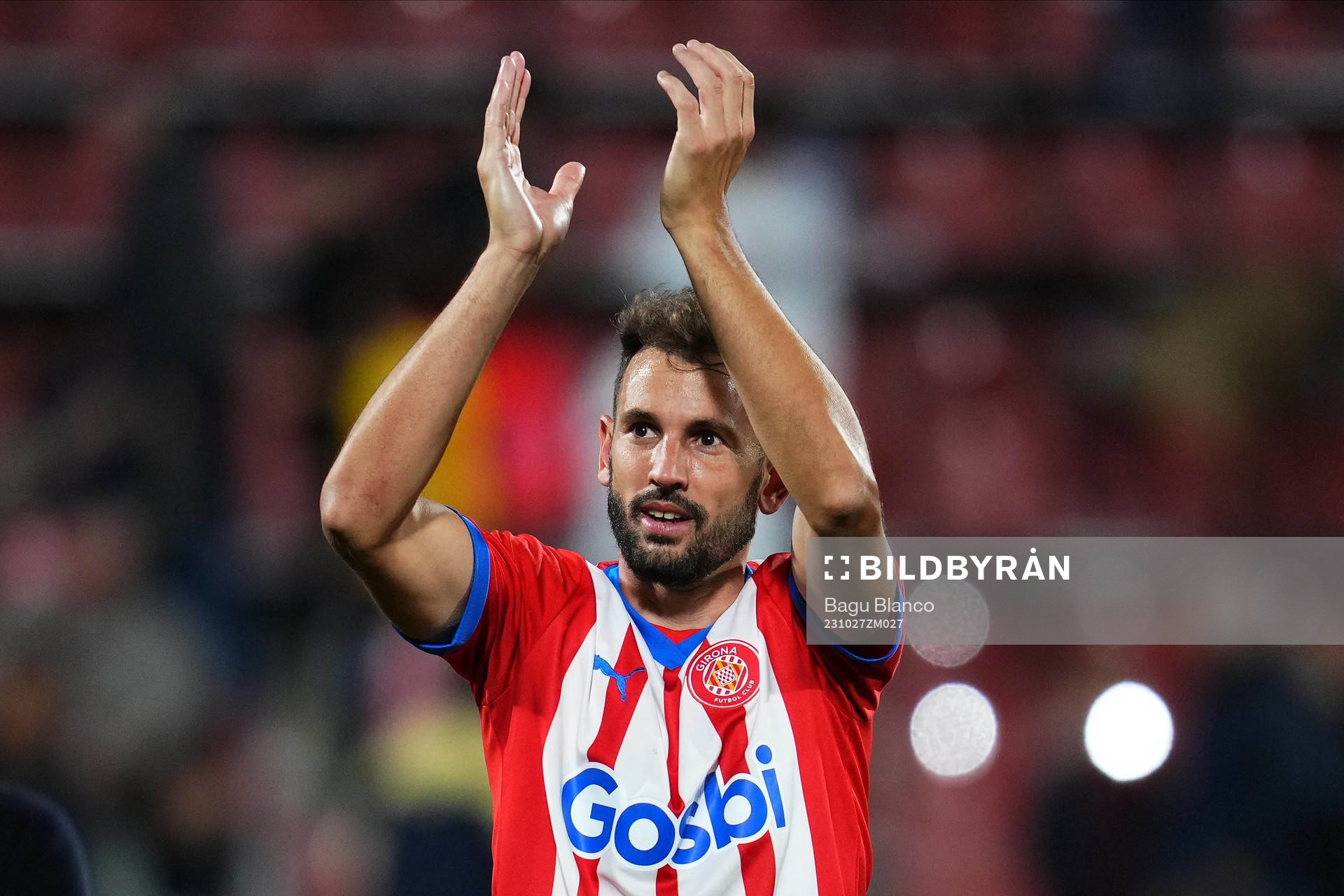 ESP: Girona FC-RC Celta. La Liga EA Sports. Date 12 Cristhian Stuani of Girona FC celebrates the victory at full time during the La Liga EA Sports match between Girona FC and RC Celta played at Montilivi Stadium on October 27, 2023 in Girona, Spain. kpng Copyright: xBaguxBlancox/xPRESSINPHOTOx PS_231027_1473