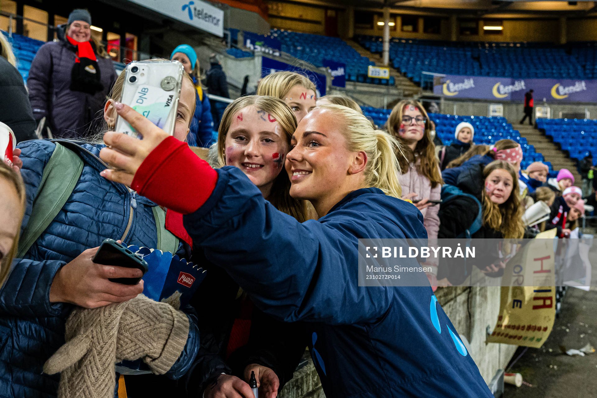 Cathinka Tandberg of Norway after the UEFA Women’s Nations League football match between Norway and France on October 27, 2023 in Oslo. 