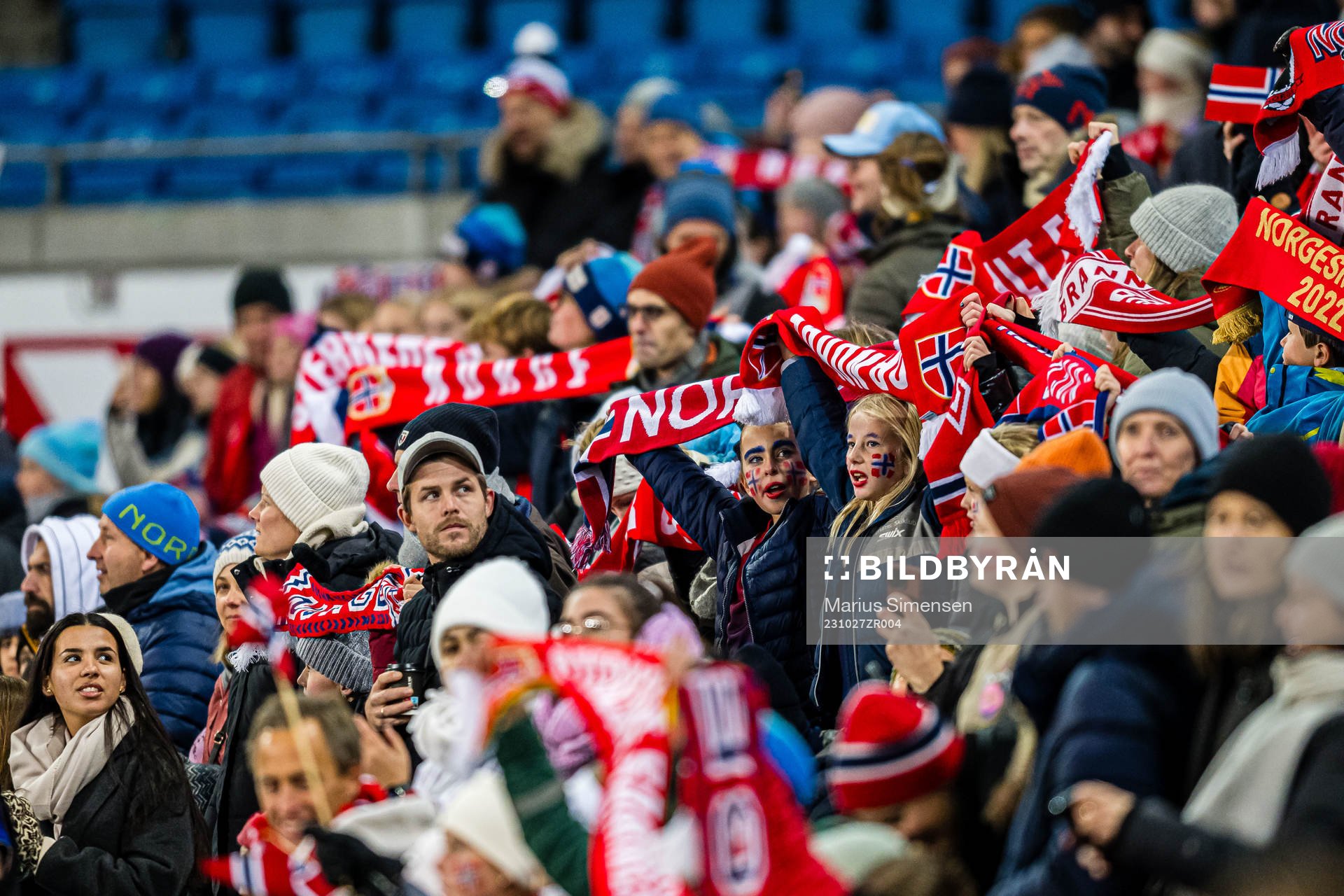 Spectators in the stands