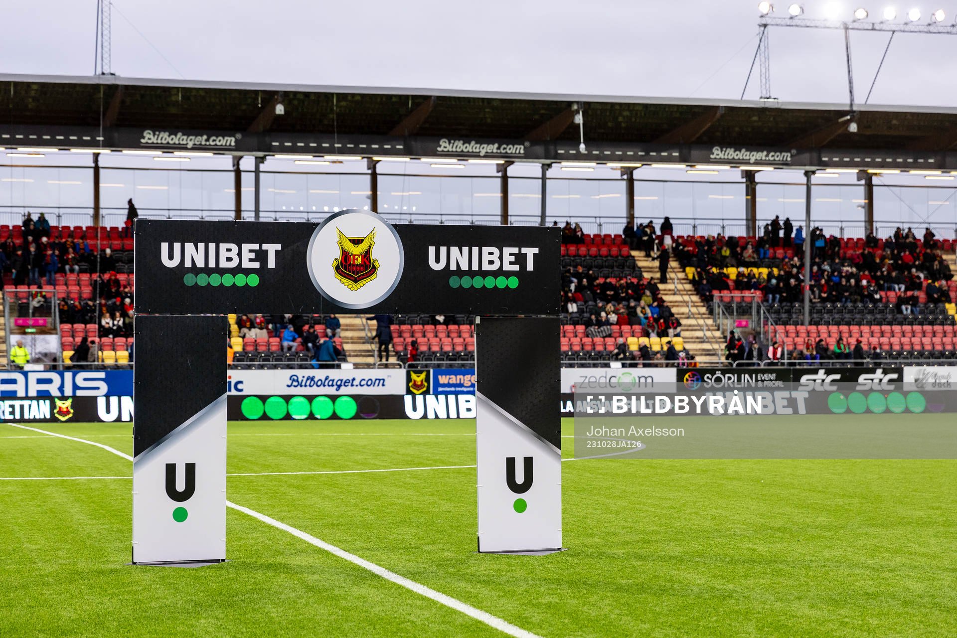 Reklamskyltar med Unibet logga på