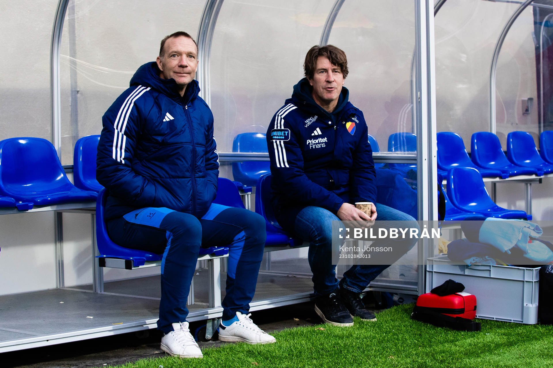 Djurgårdens tränare Kim Bergstrand och tränare Thomas
