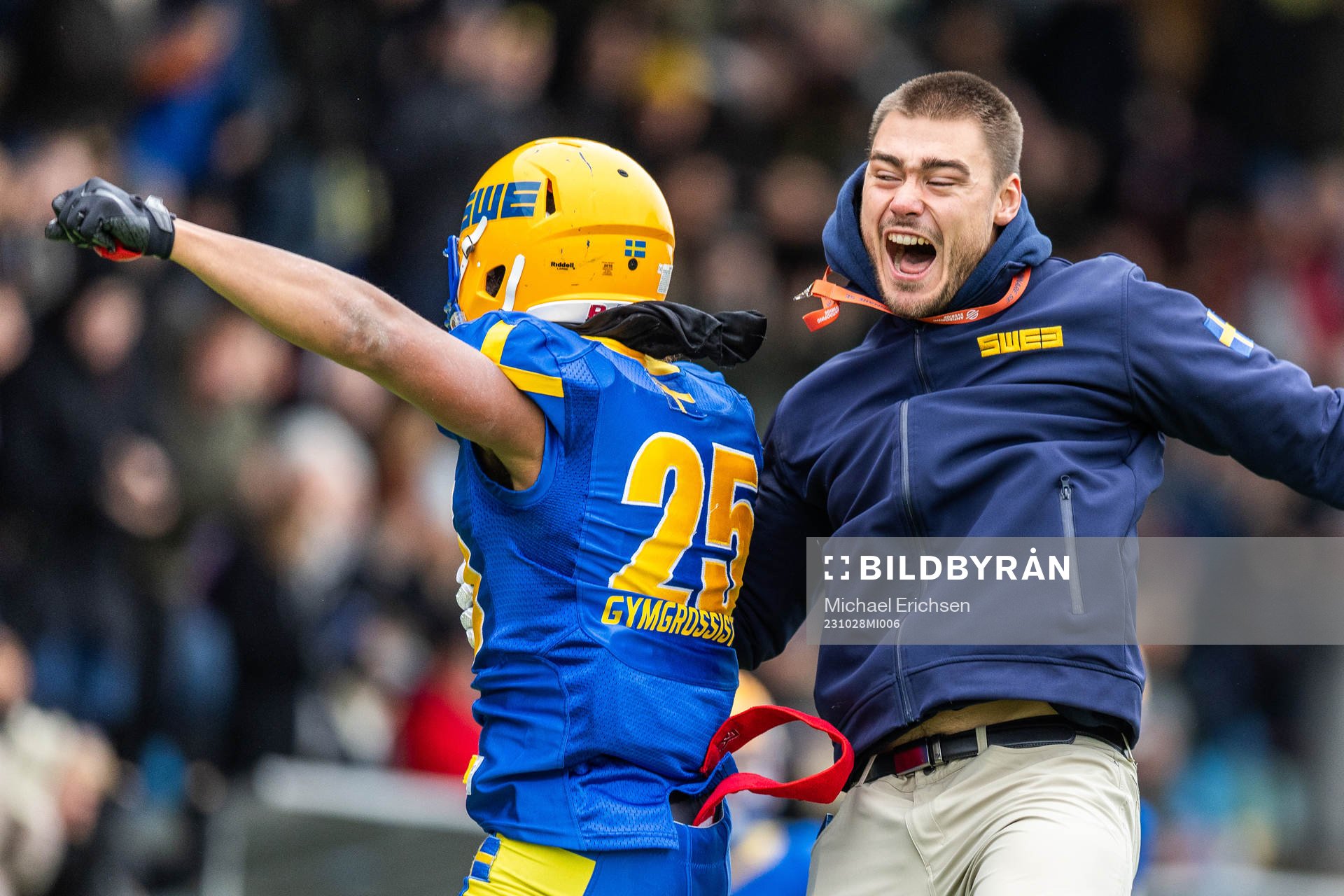 Oliver Lundberg of Sweden celebrates