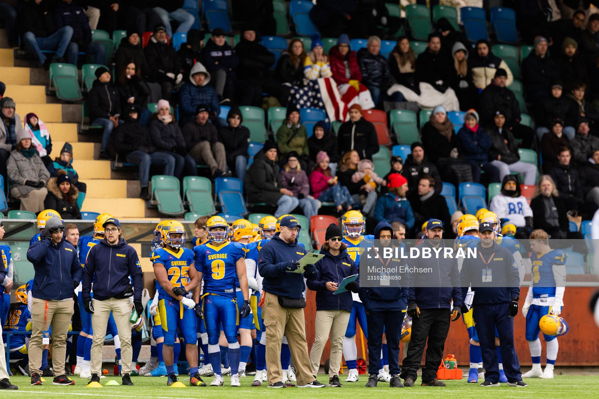 Players and staff of Sweden