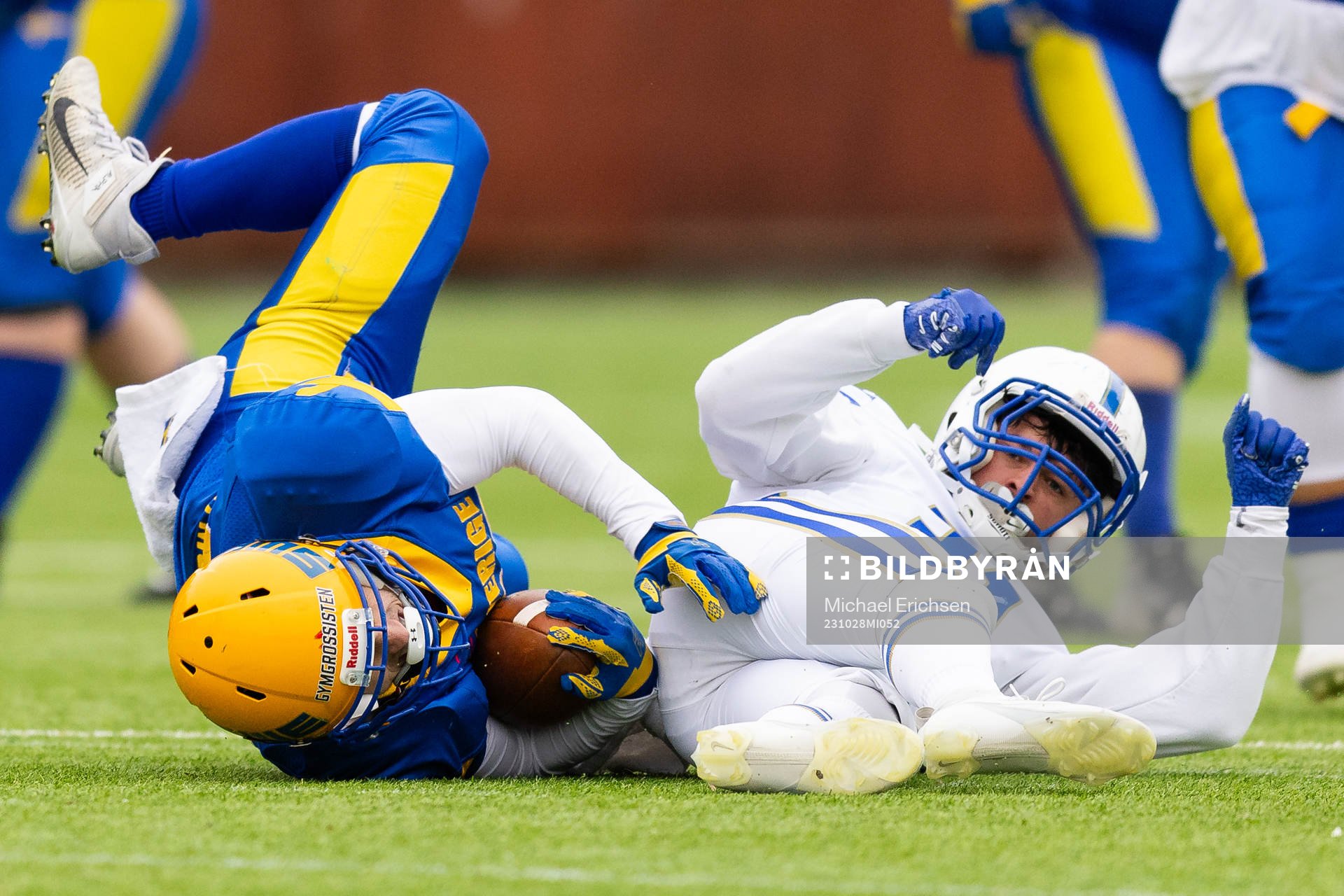 Lorenzo Gioco of Italy hits a player of Sweden