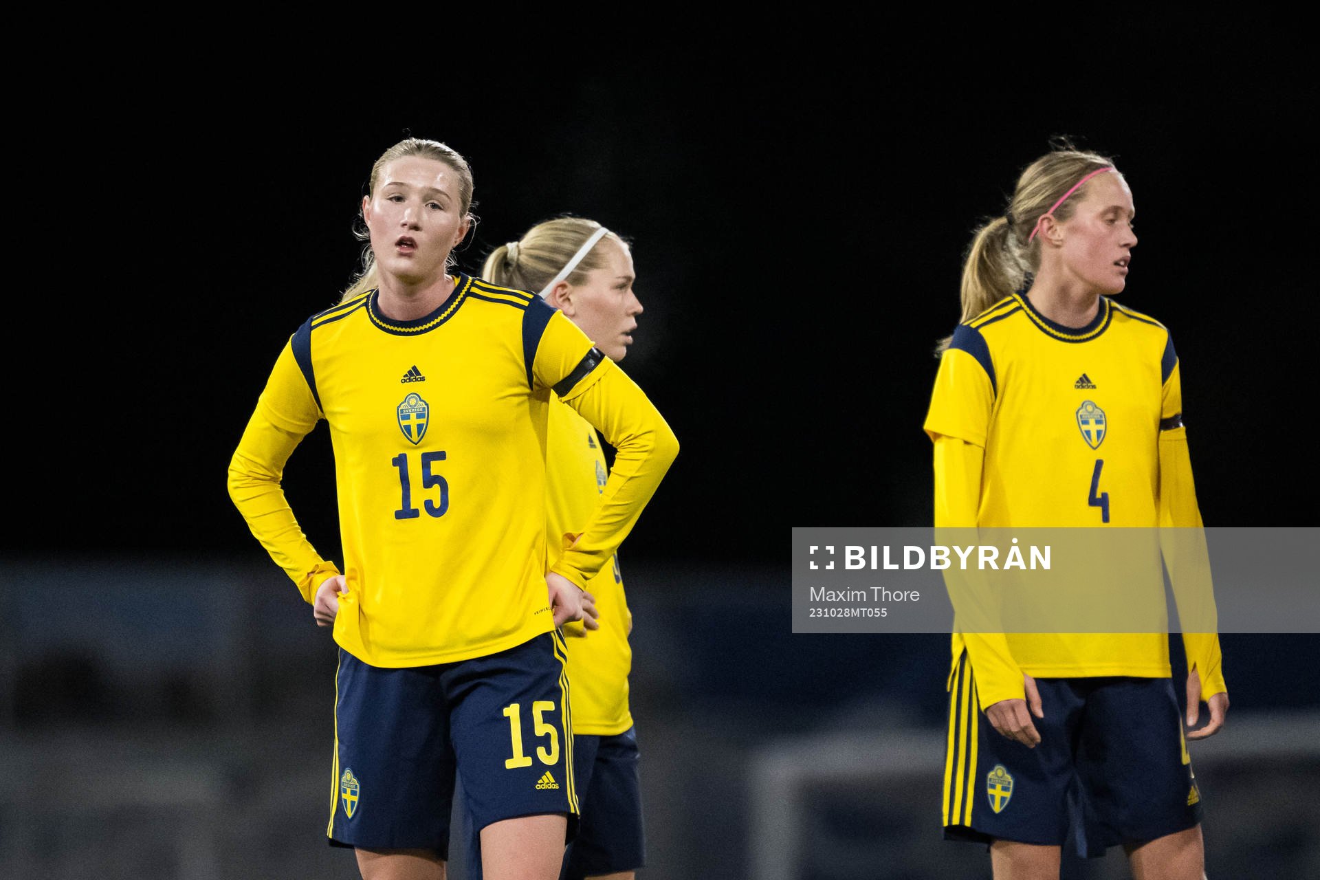 Alexandra Larsson and Tuva Skoog of Sweden looks dejected