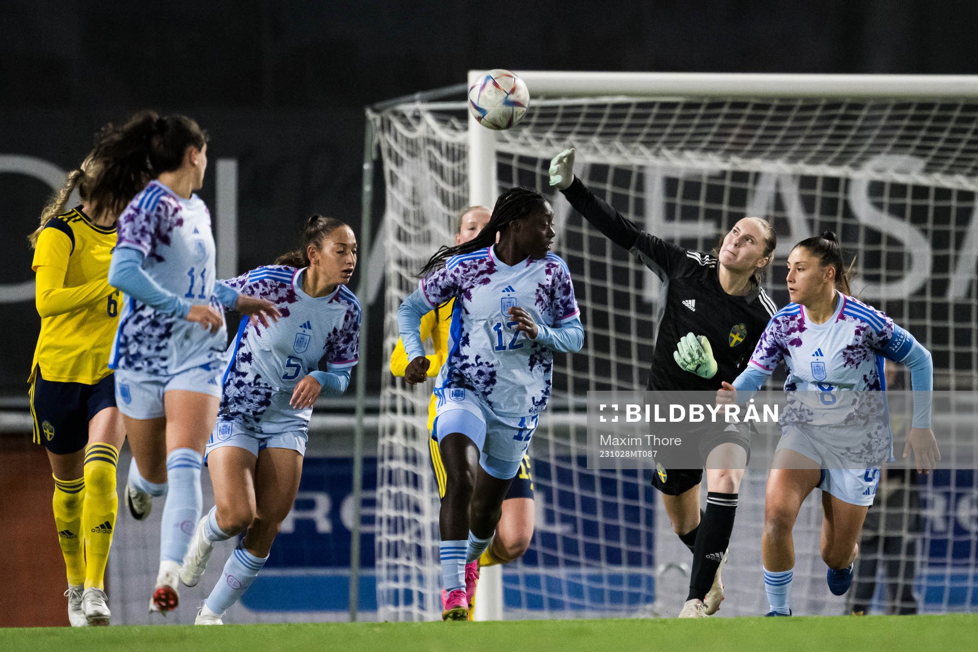 Goalkeeper Julia Cavander of Sweden