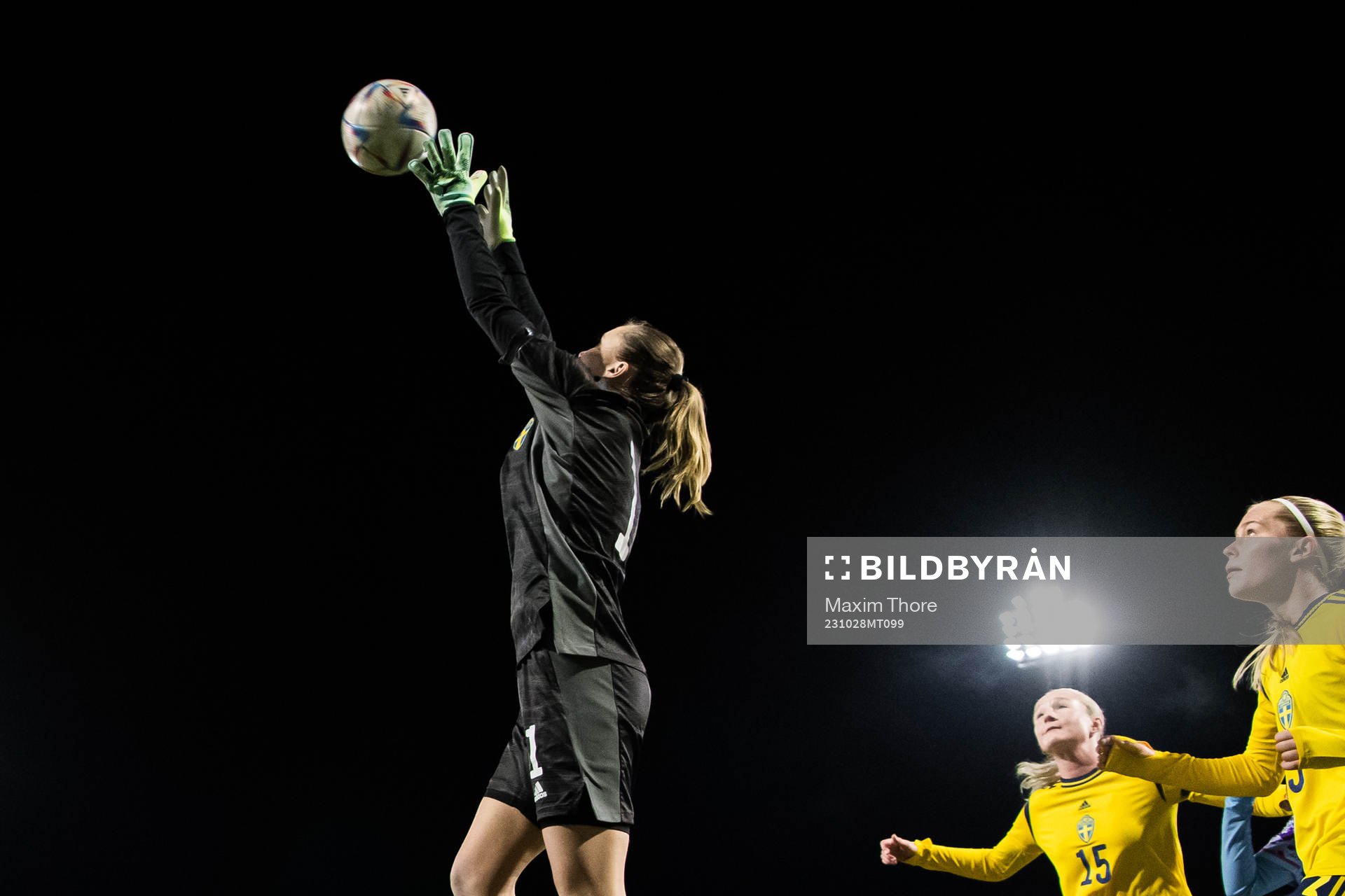 goalkeeper Julia Cavander of Sweden