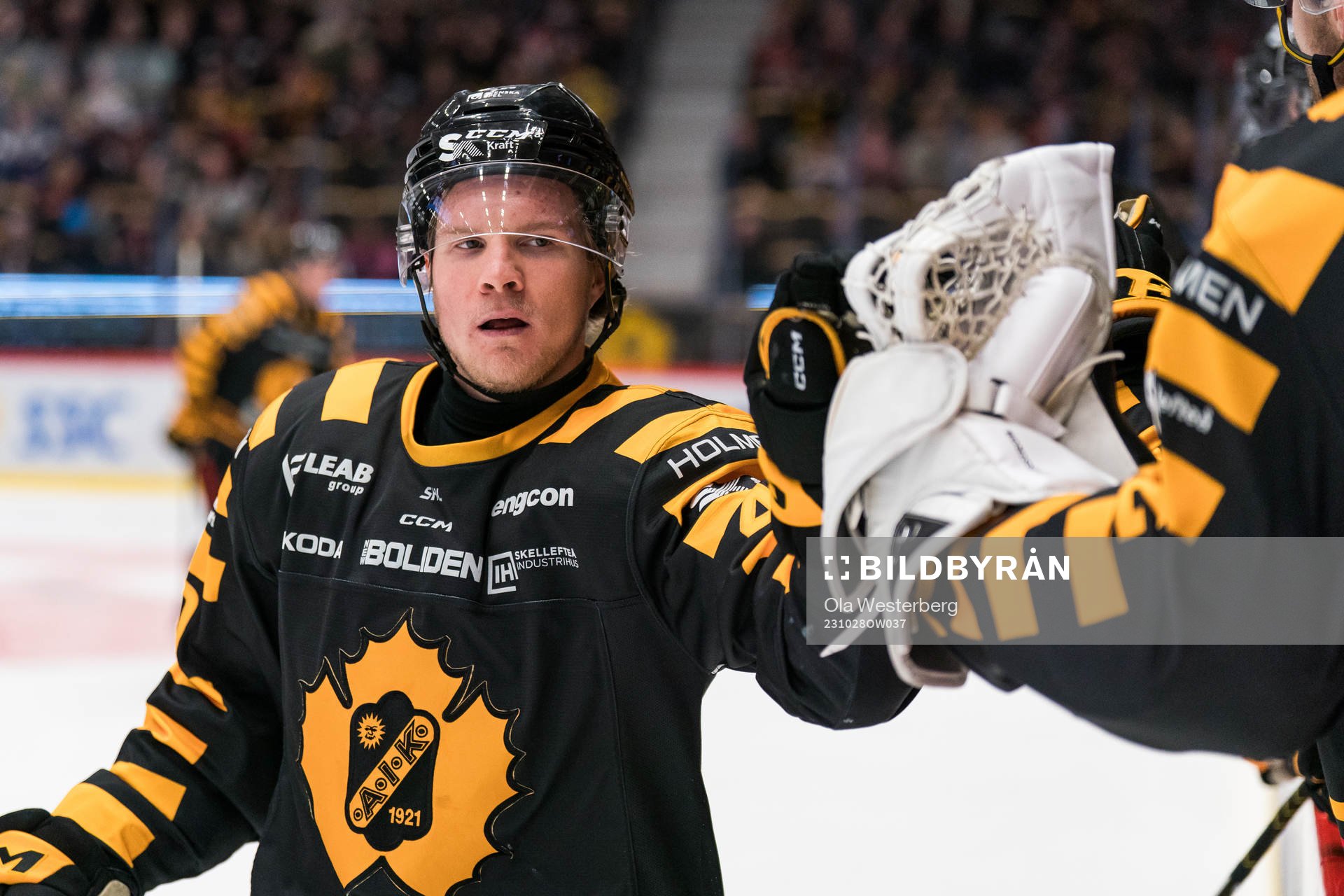 Skellefteås Anton Heikkinen jublar