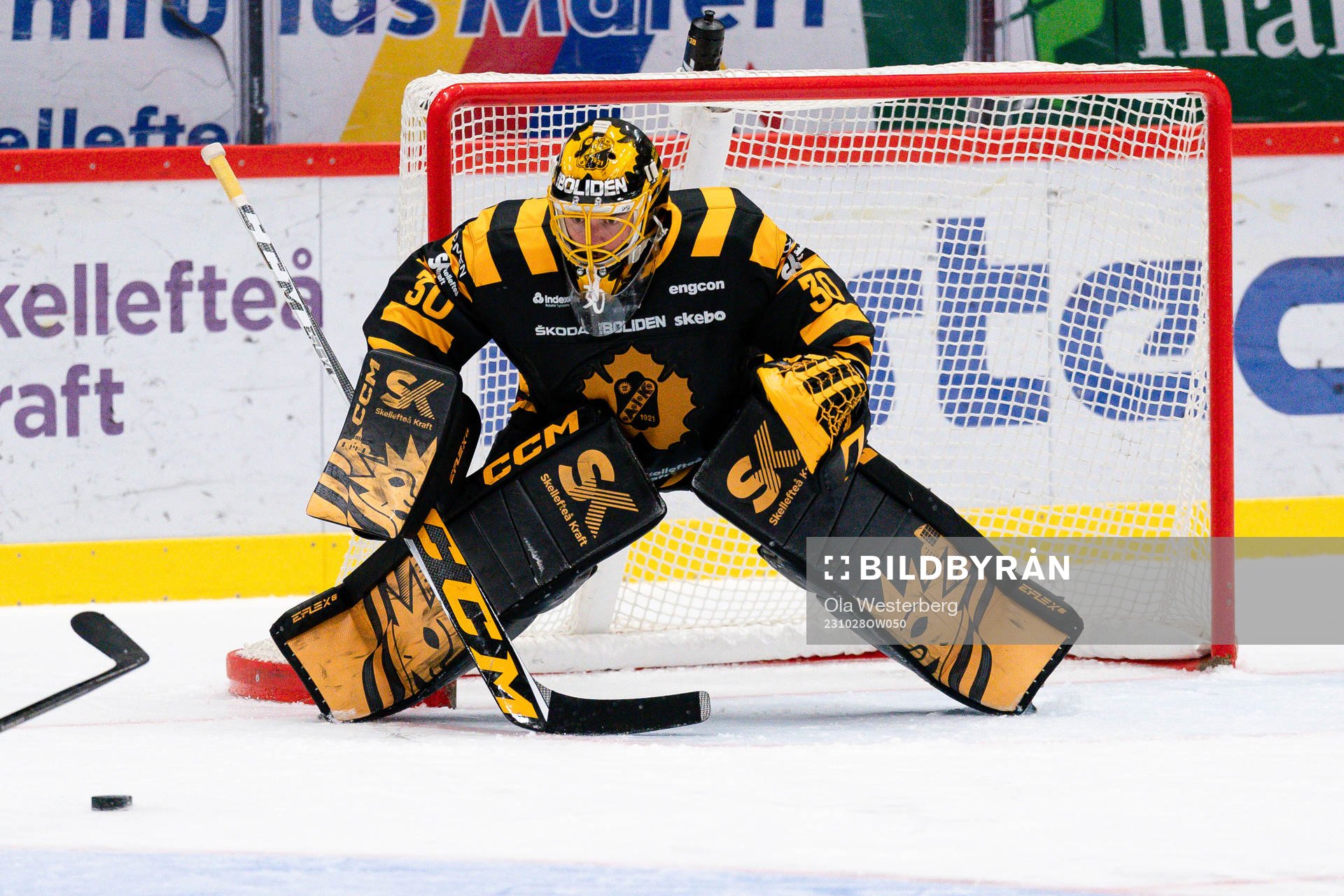 Skellefteås målvakt Gustaf Lindvall