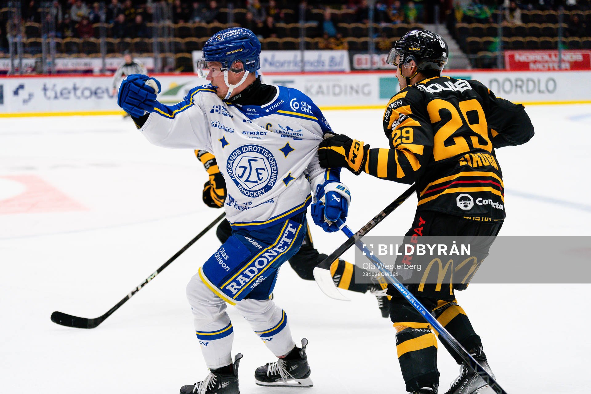 Leksands Patrik Zackrisson och Skellefteås Dylan Sikura