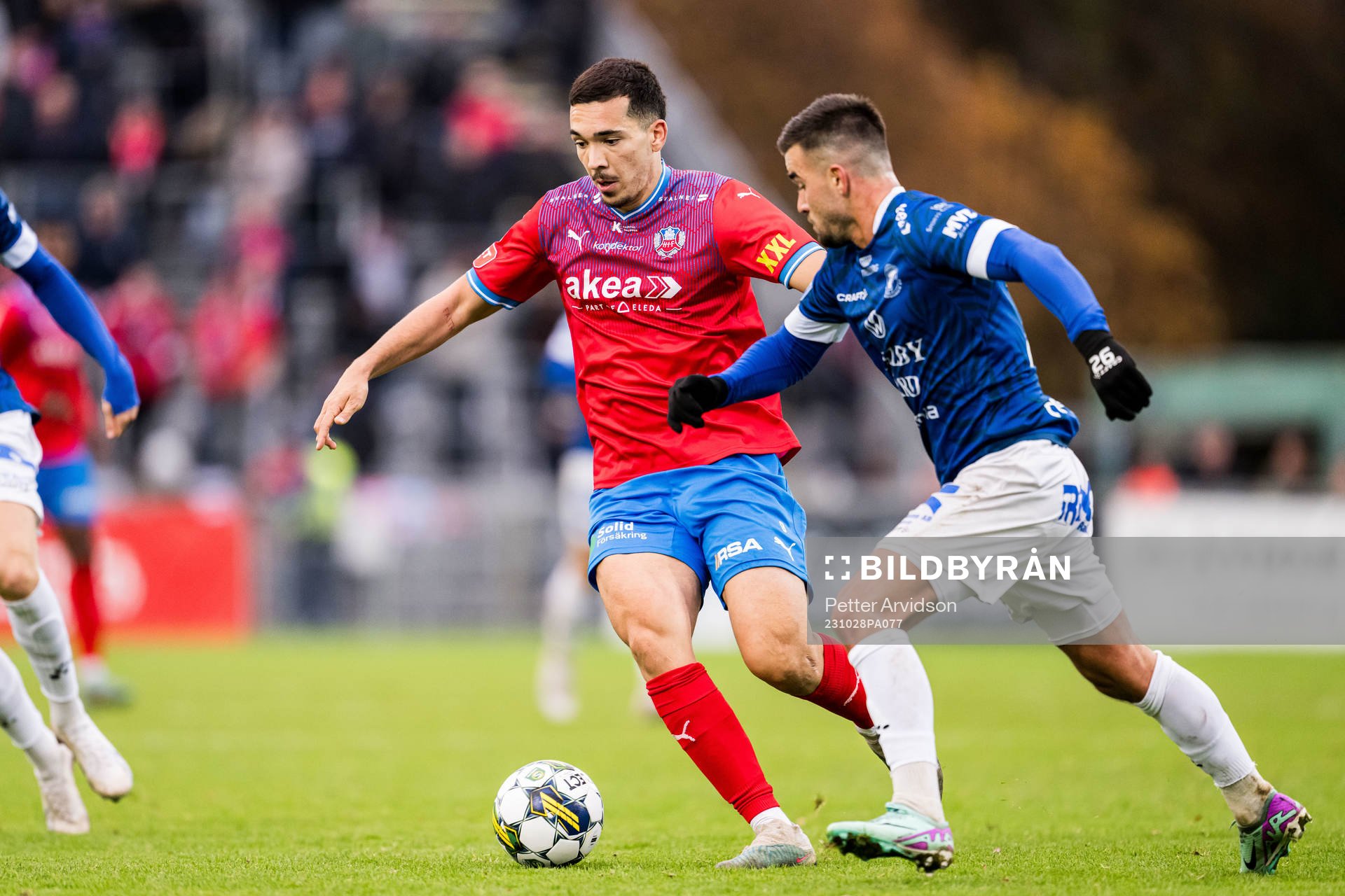 Helsingborgs Lucas Lima och Trelleborgs Haris Brkic