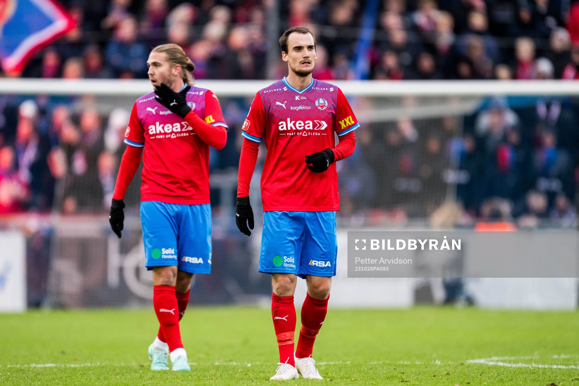 Helsingborgs Charlie Weberg och Adam Hellborg deppar