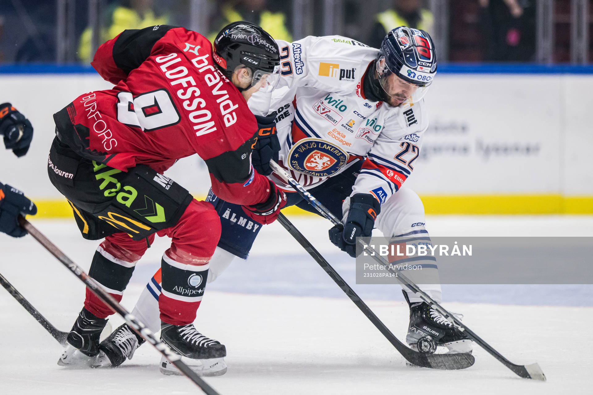 IF Malmö Redhawks Johan Olofsson och Växjö Lakers HCs