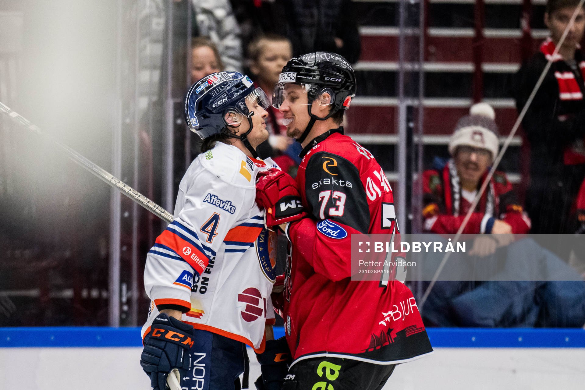 Växjö Lakers HCs Keegan Lowe och IF Malmö Redhawks Adam