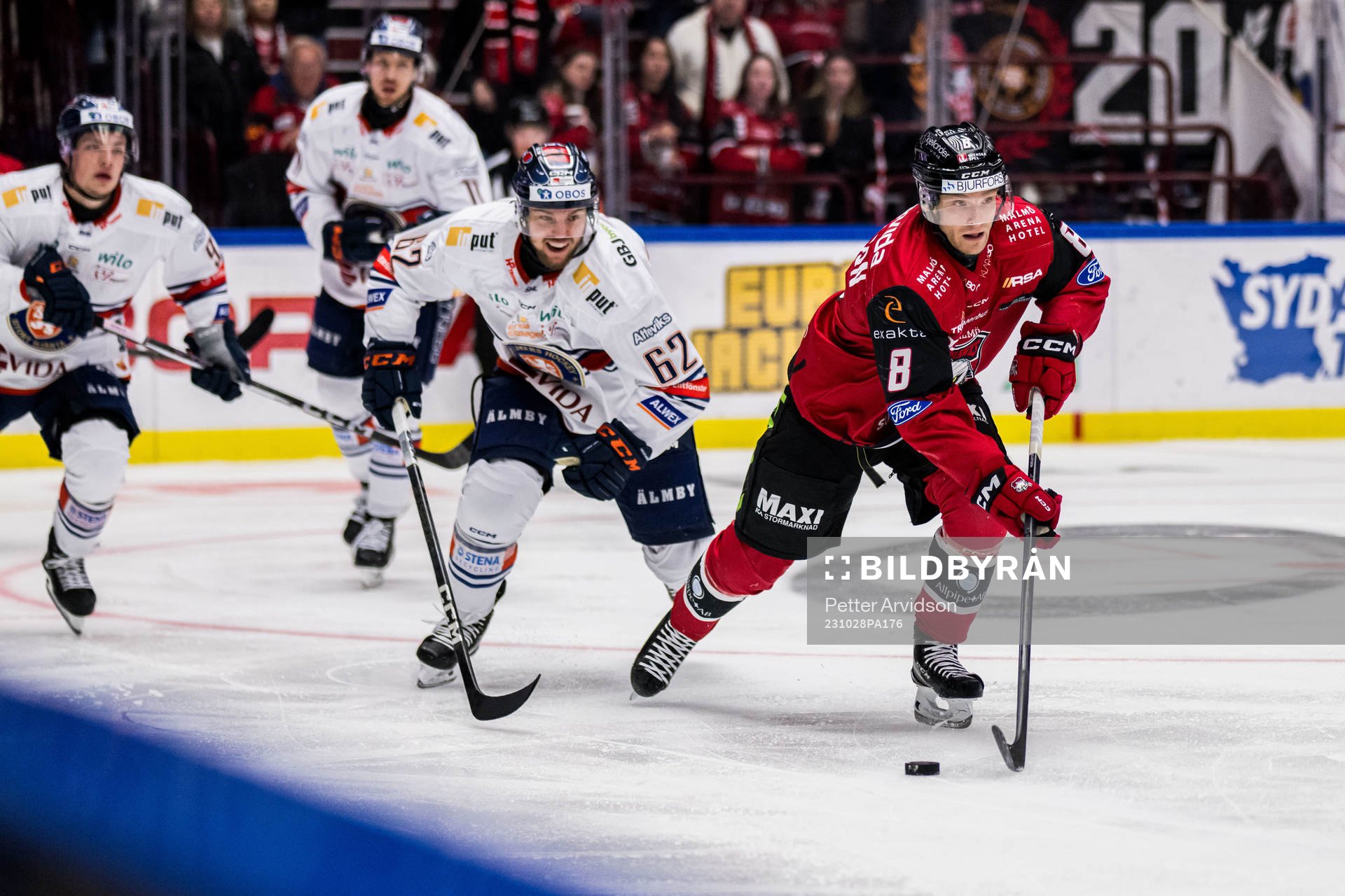 Växjö Lakers HCs Manuel Ågren och IF Malmö Redhawks