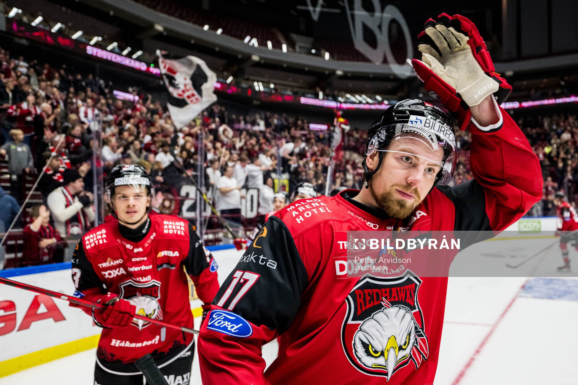 IF Malmö Redhawks Johan Ivarsson jublar