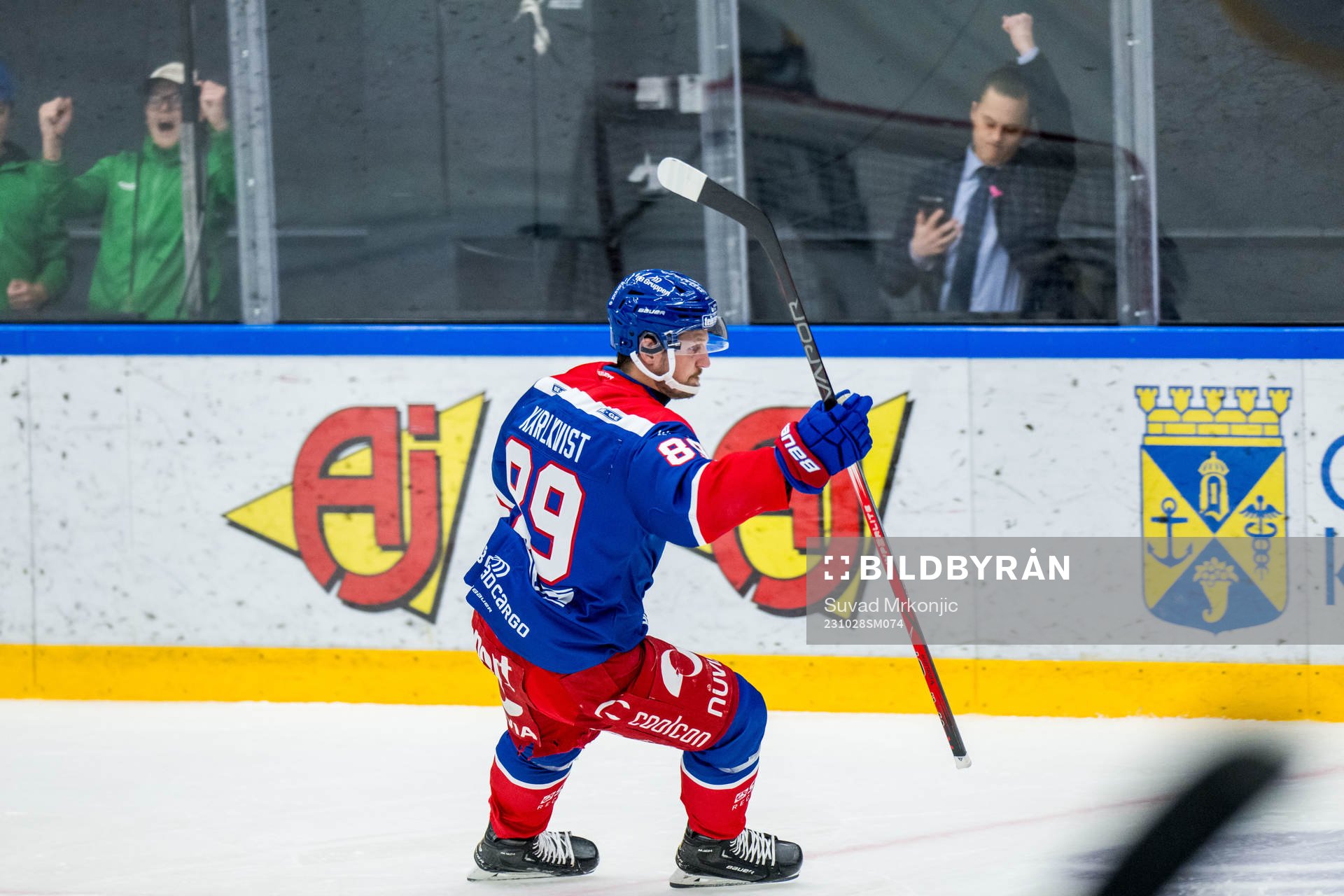 Oskarshamns Patrik Karlkvist jublar