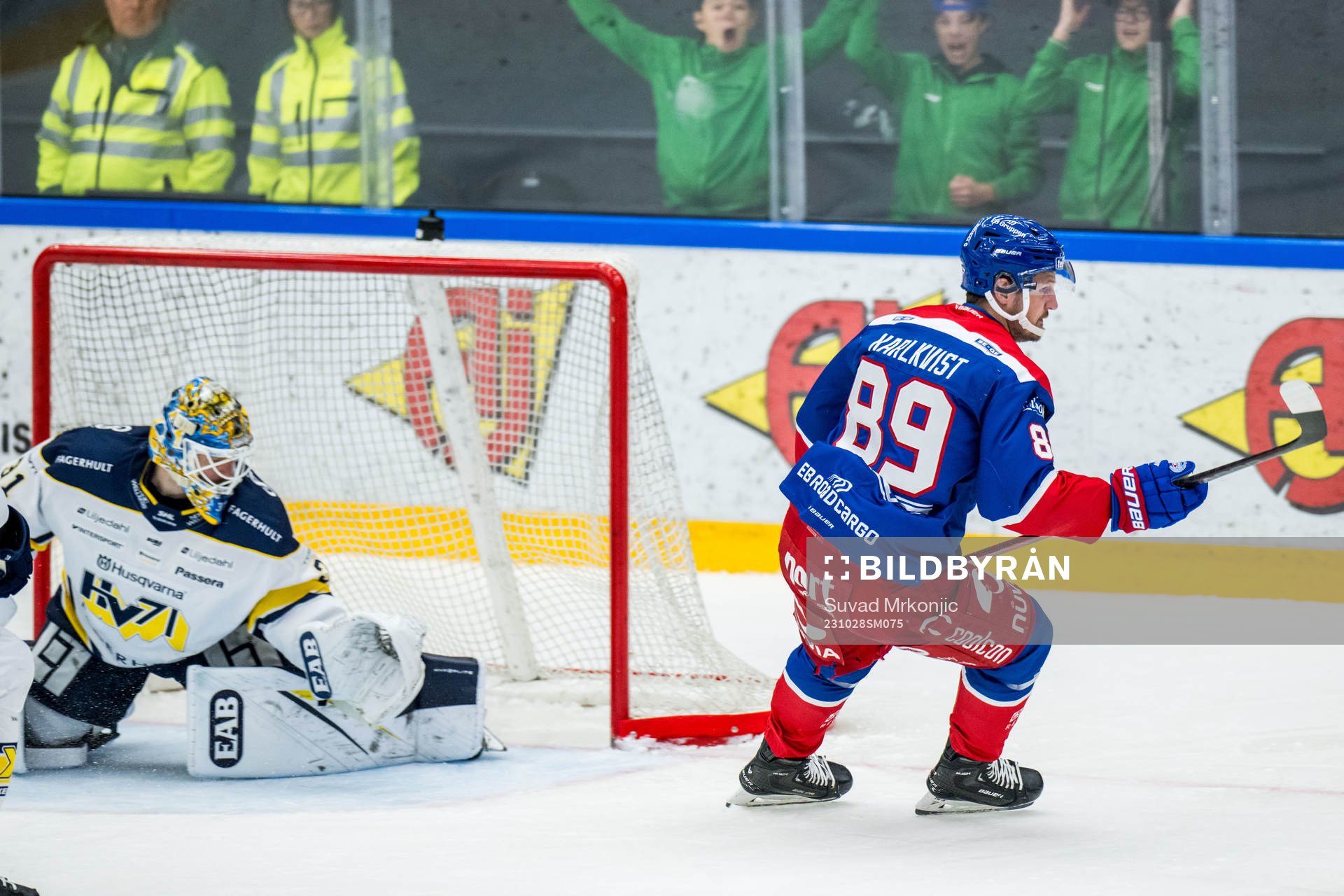 Oskarshamns Patrik Karlkvist jublar