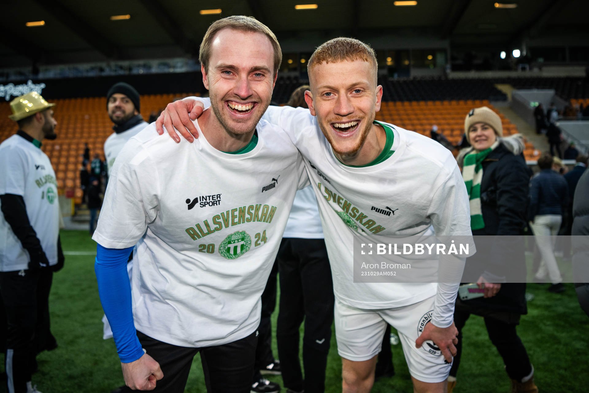 Västerås SKs målvakt Daniel Svensson och Daniel Ask jubel