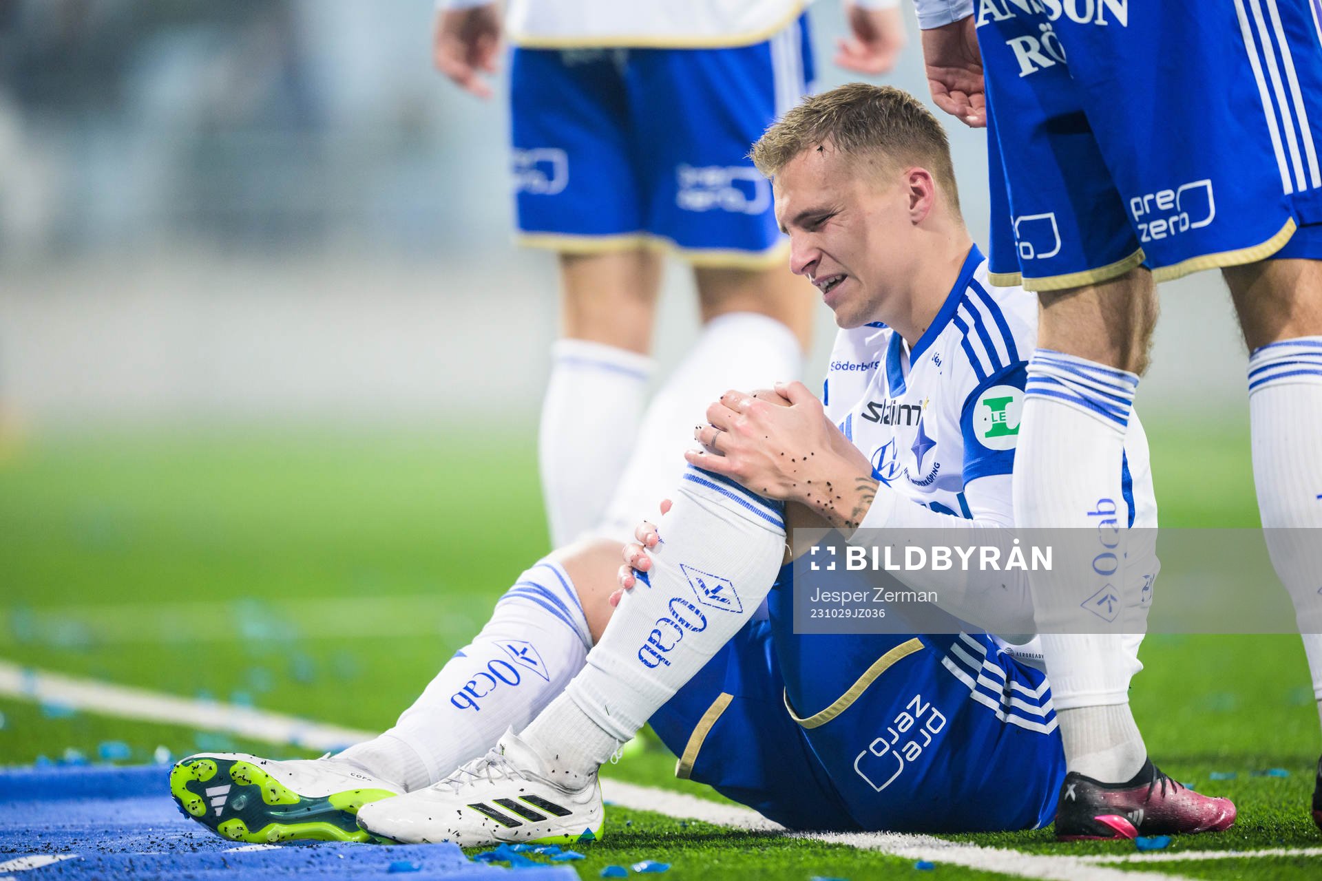 IFK Norrköpings Marco Lund Nielsen har ont