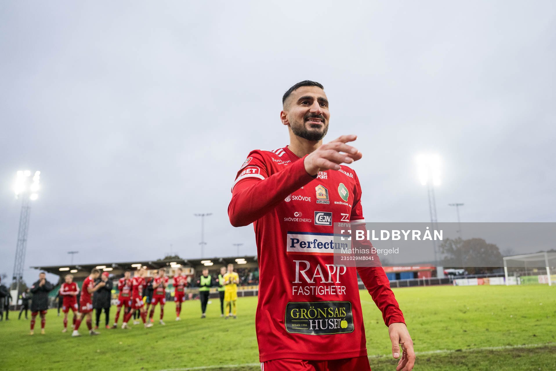 Skövde AIKs Elmar Abraham jublar