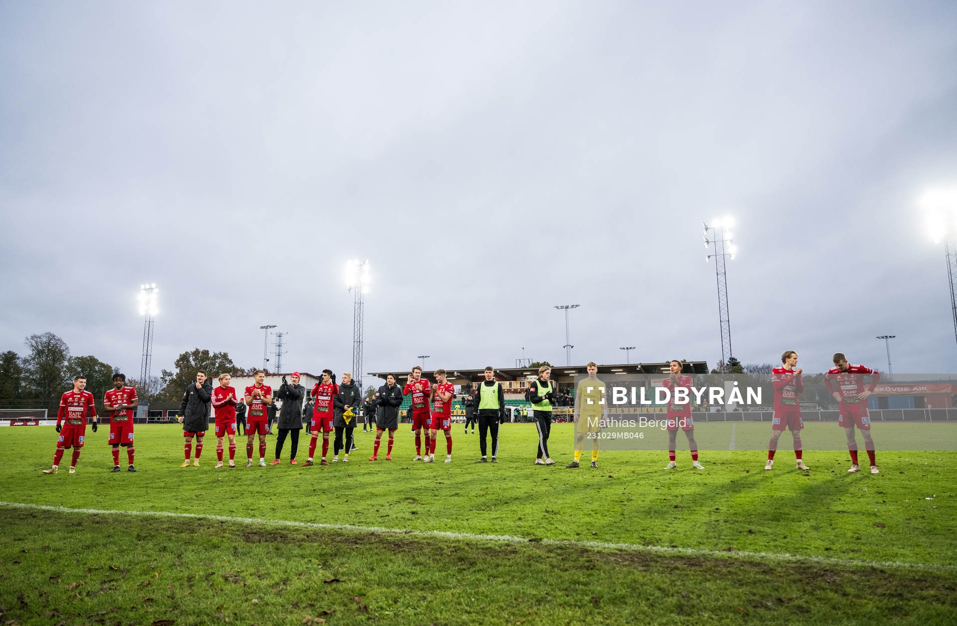 Skövdes spelare jublar