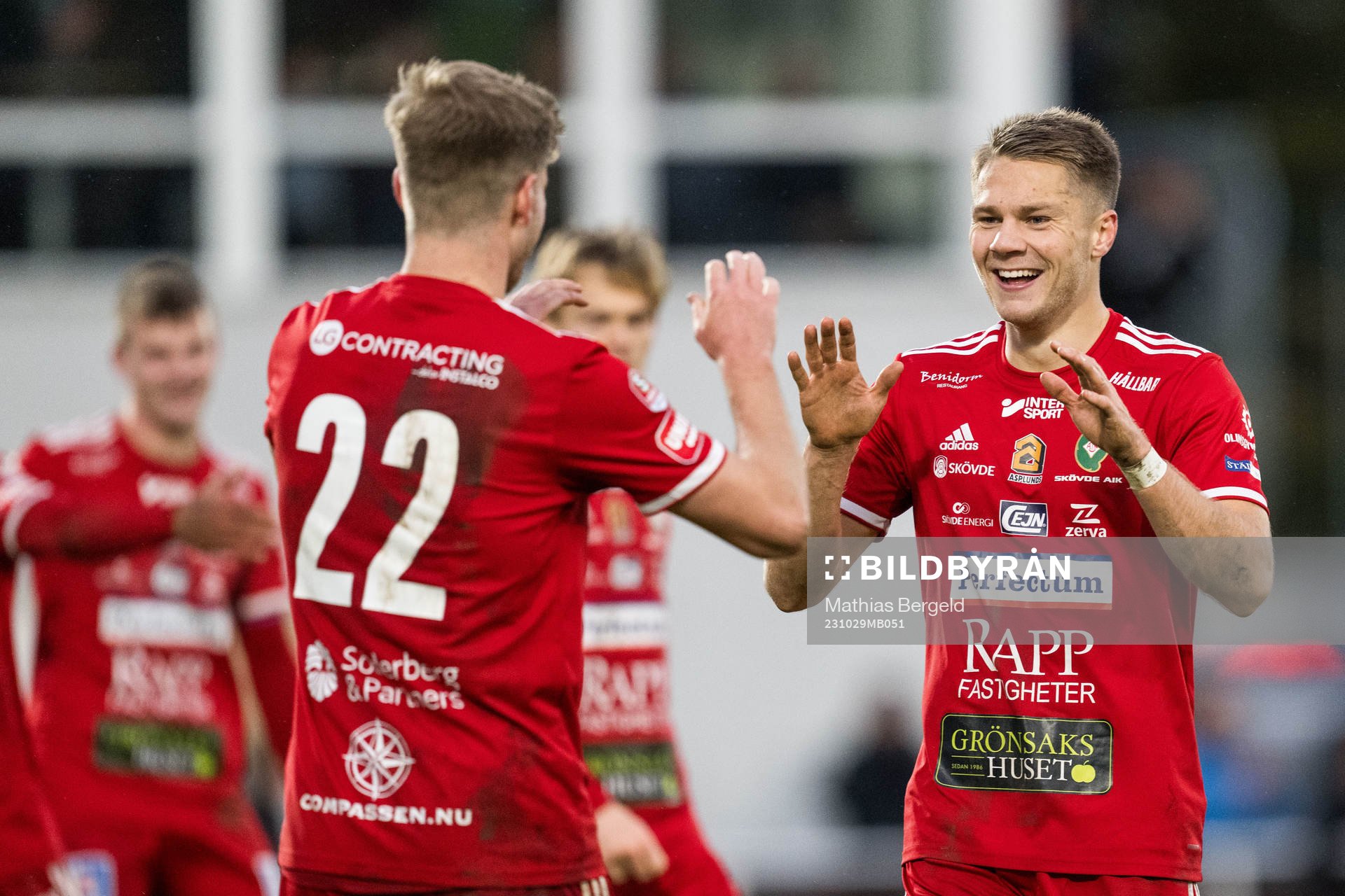 Skövde AIKs Gustav Broman jublar