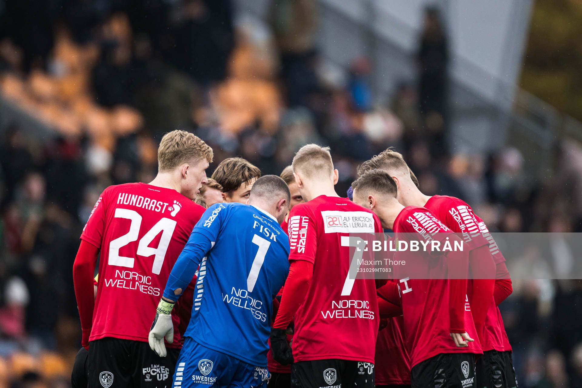 GAIS spelare samlas