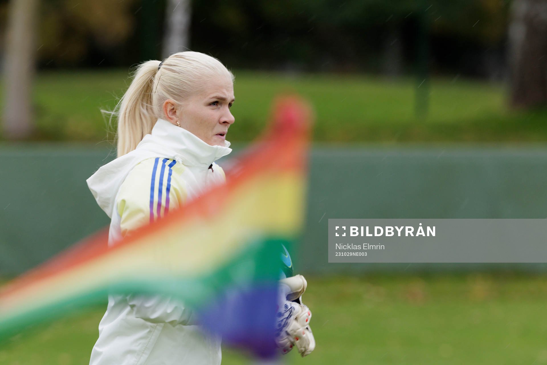 goalkeeper Emma Holmgren of the Swedish women's national