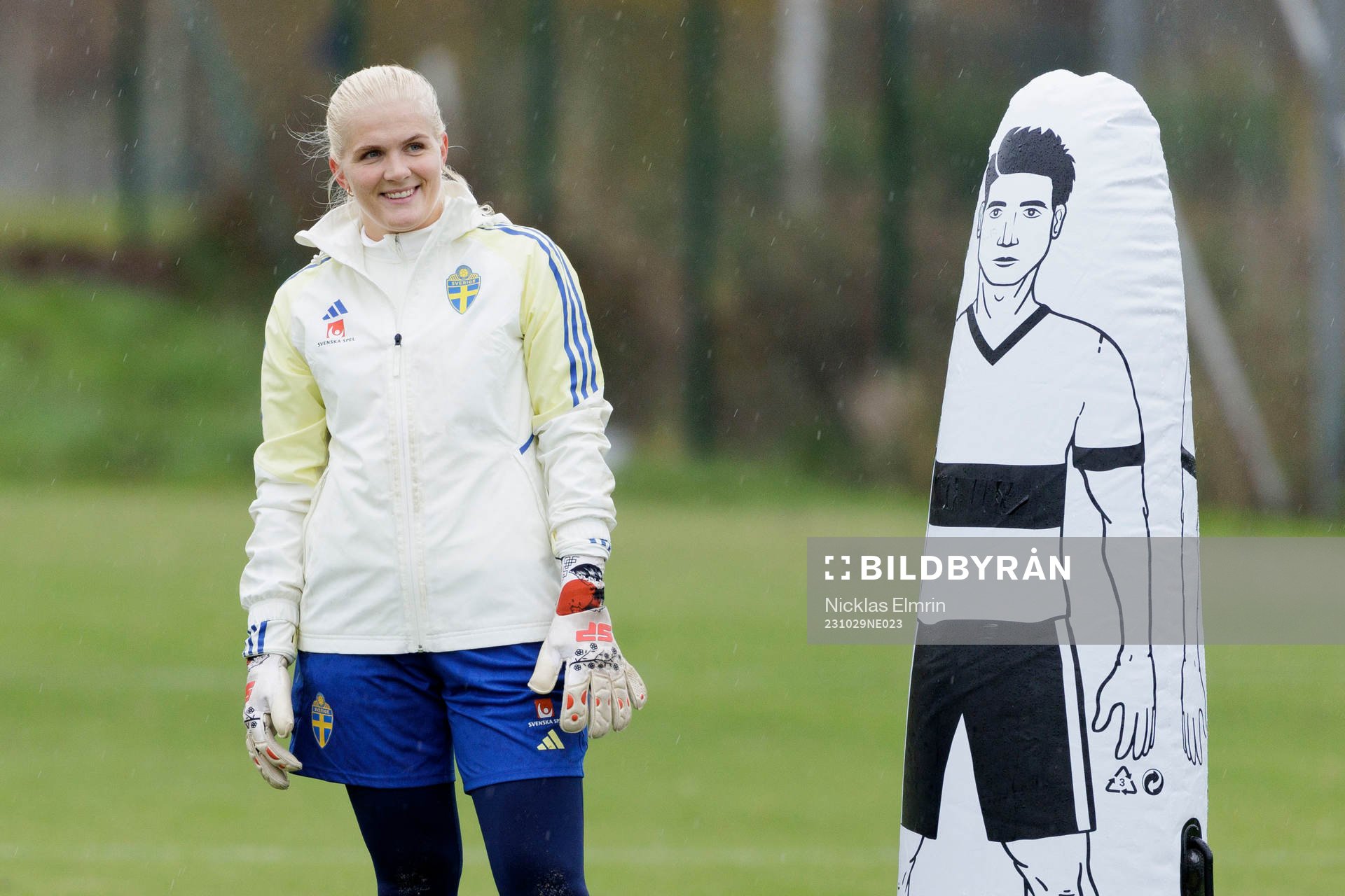 Goalkeeper målvakt Emma Holmgren of the Swedish women's