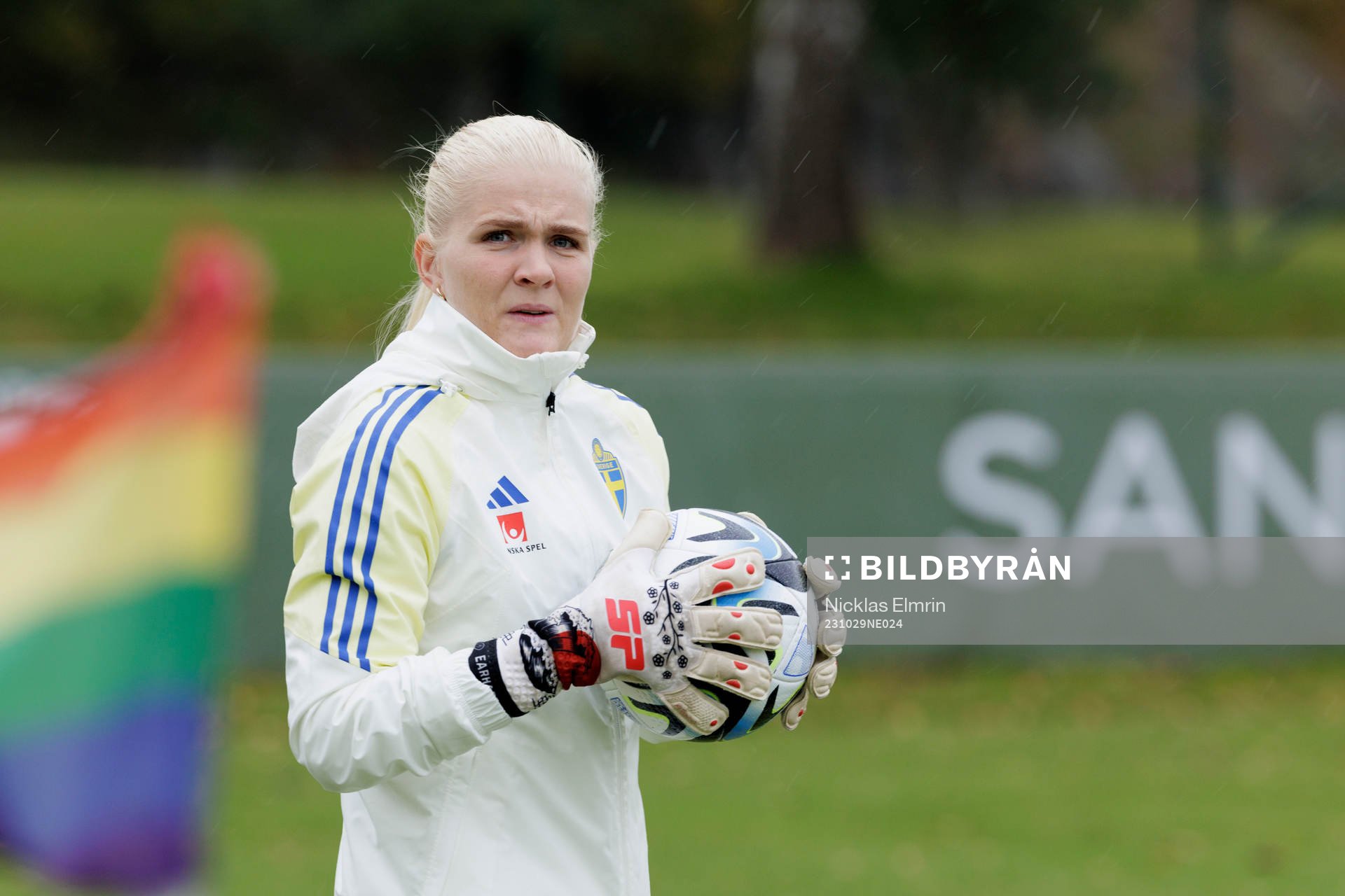 goalkeeper Emma Holmgren of the Swedish women's national