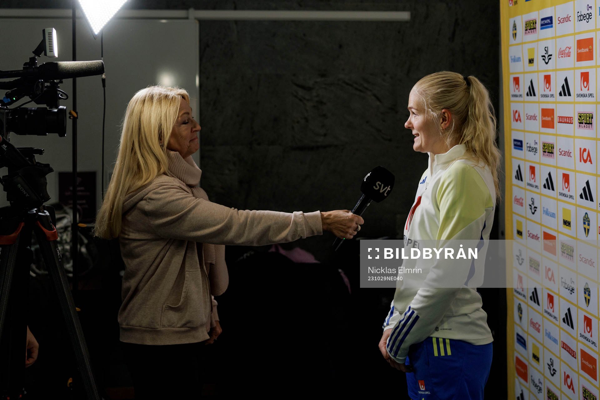Goalkeeper Emma Holmgren of the Swedish women's national