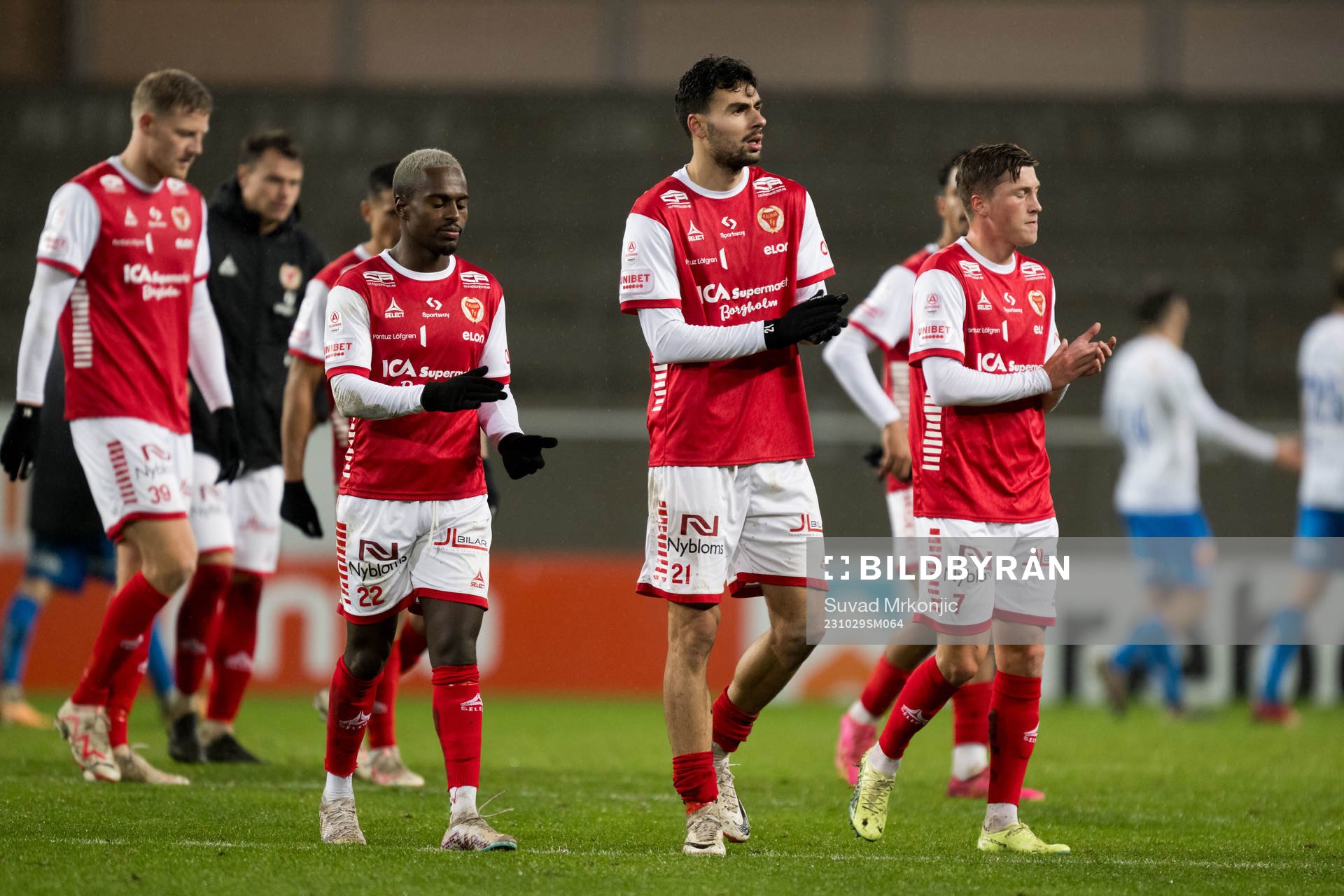 Kalmars Nahom Girmai Netabay, Deniz Hummet och Kevin Jensen
