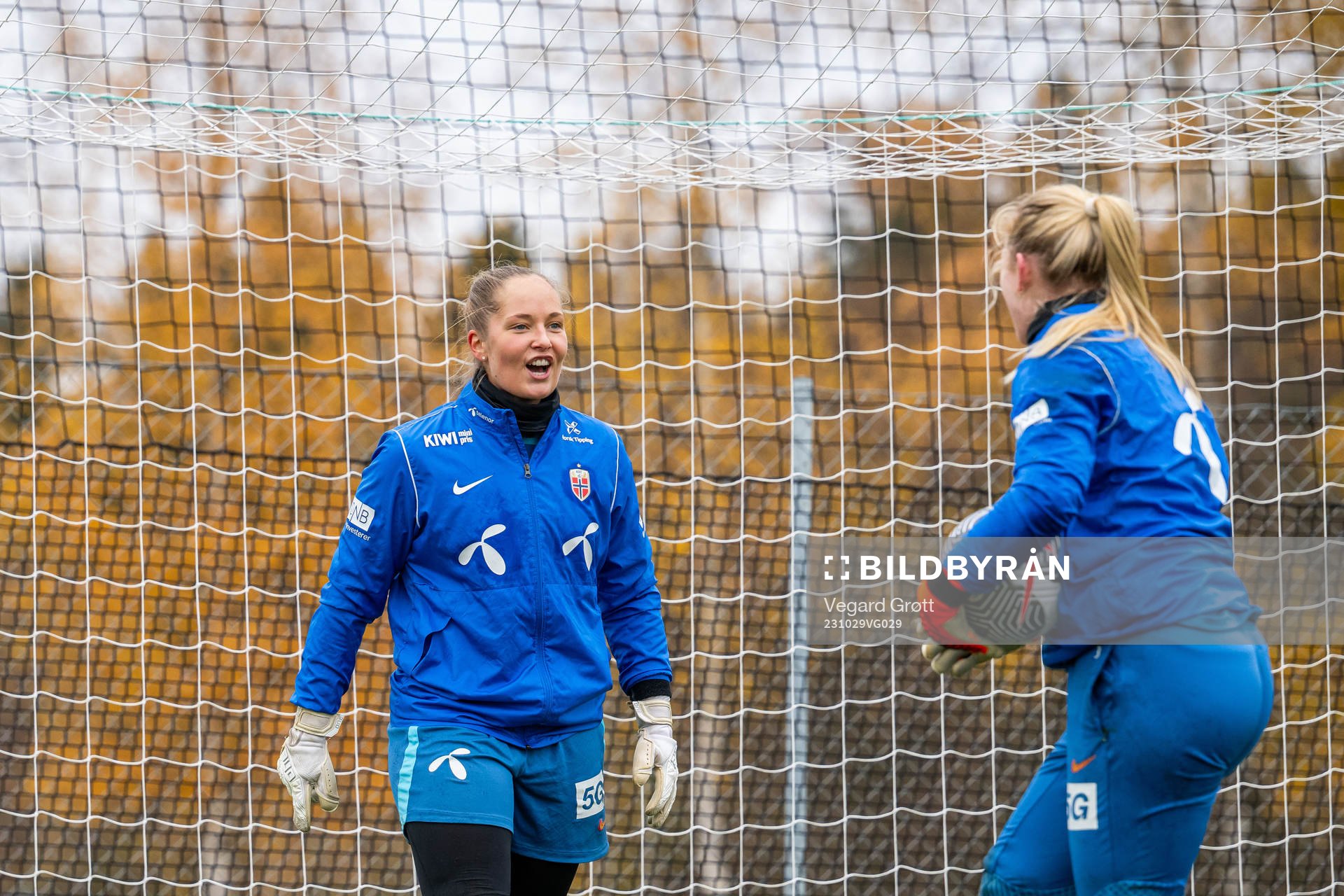 Goalkeeper Aurora Mikalsen of the Norwegian women's