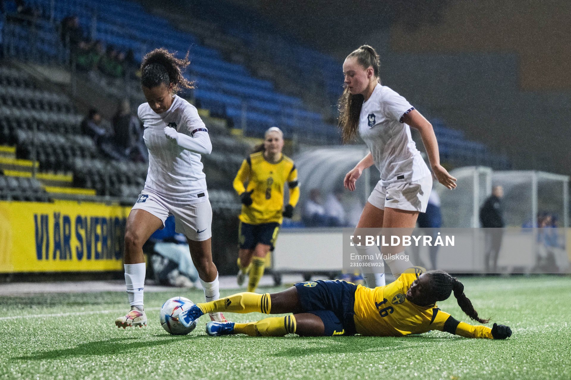 Monica Jusu Bah of Sweden against Airine Fontaine and Lou