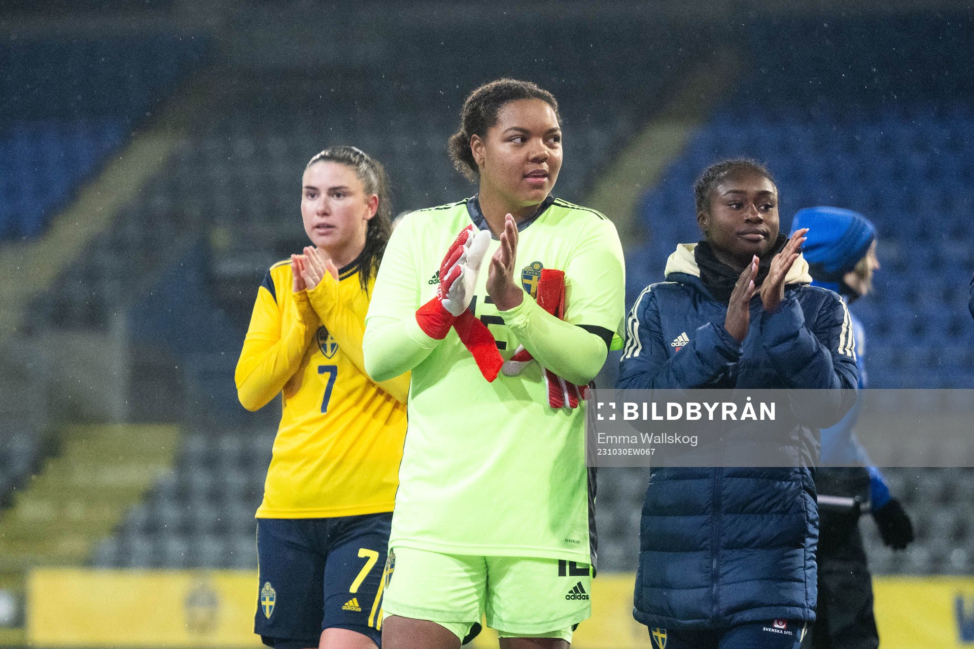 Emilia Pelgander, goalkeeper Serina Iddrisu Backmark and