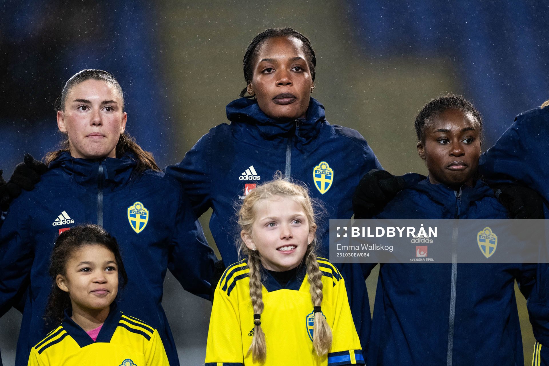 Emilia Pelgander, Evelyn Ijeh and Monica Jusu Bah of Sweden