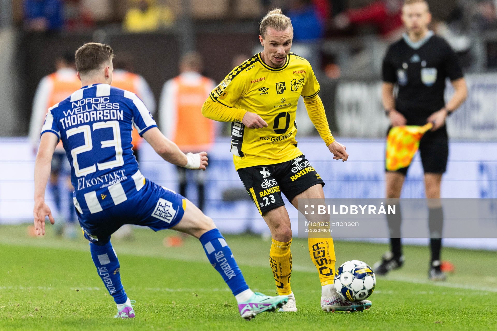 IFK Göteborgs Kolbeinn Thordarson och Elfsborgs Niklas Hult