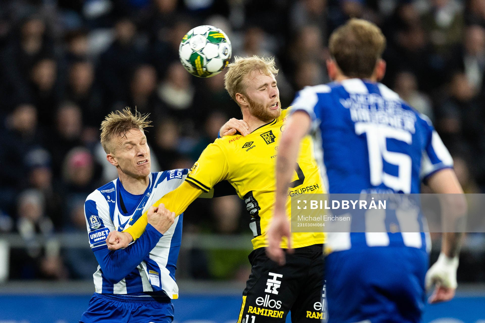 IFK Göteborgs Oscar Wendt och Elfsborgs Sveinn Guðjohnsen
