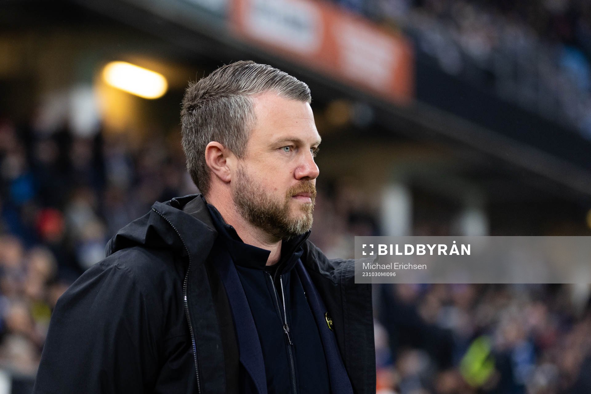 Elfsborgs manager Jimmy Thelin innan fotbollsmatchen i