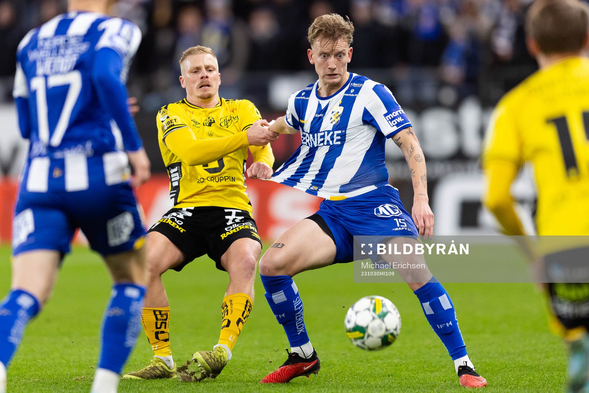 Elfsborgs Per Frick och IFK Göteborgs Sebastian Hausner