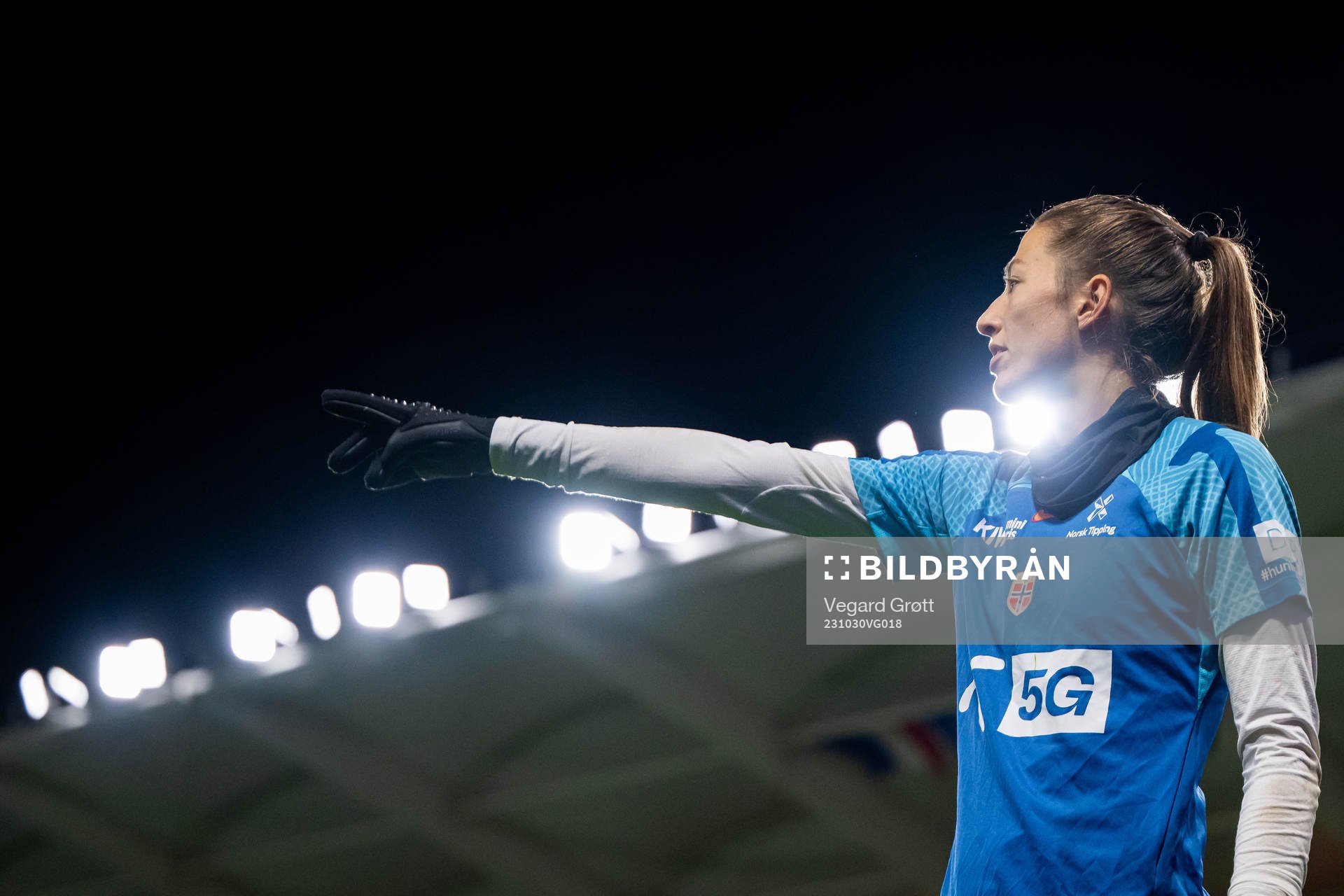Goalkeeper Cecilie Fiskerstrand of the Norwegian women's