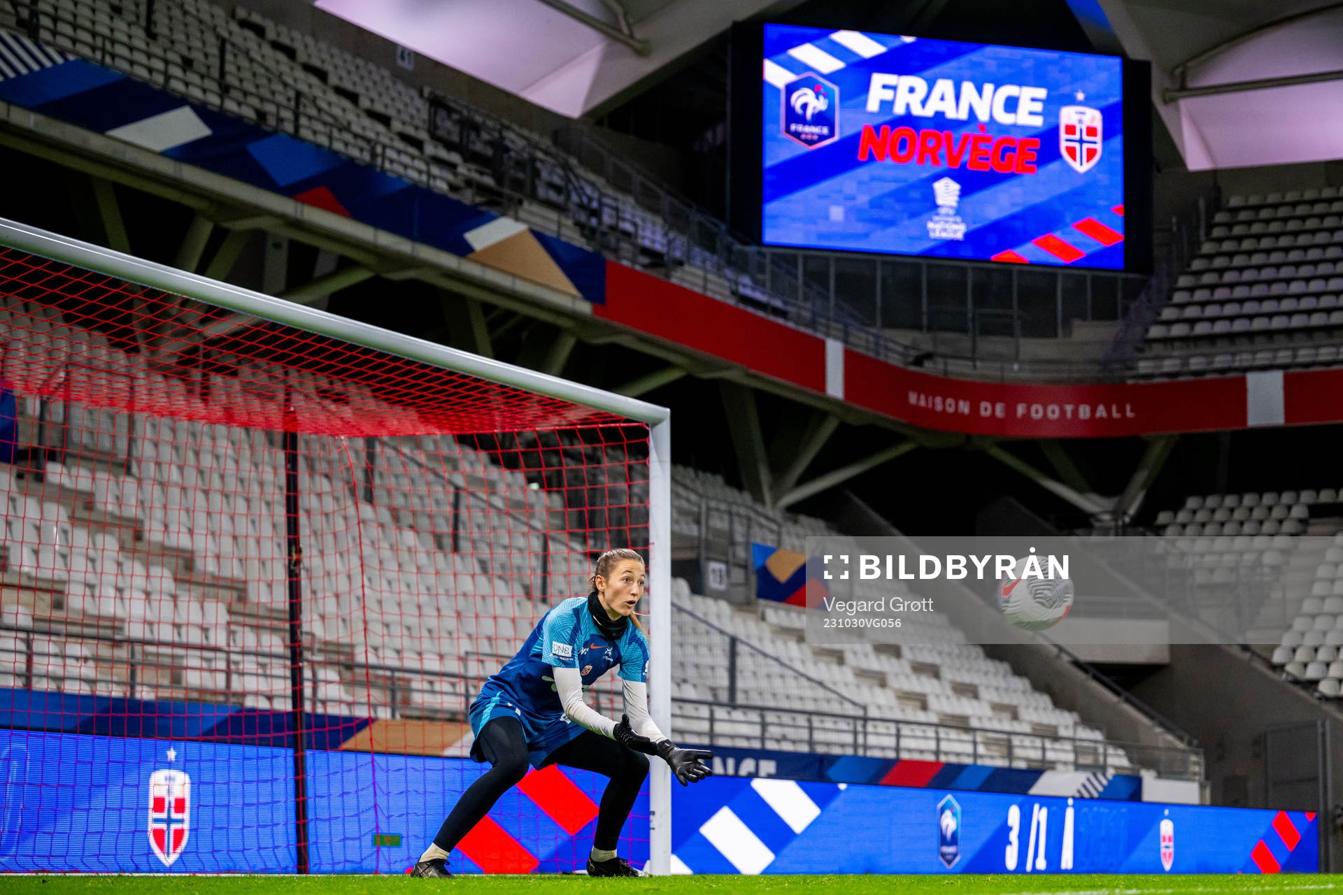 Goalkeeper Cecilie Fiskerstrand of the Norwegian women's