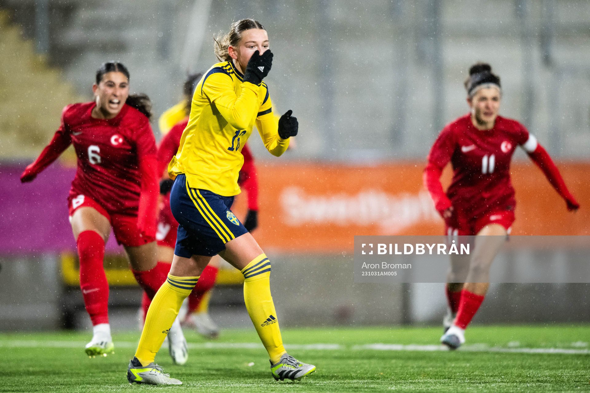Elsa Pelgander of Sweden looks dejected
