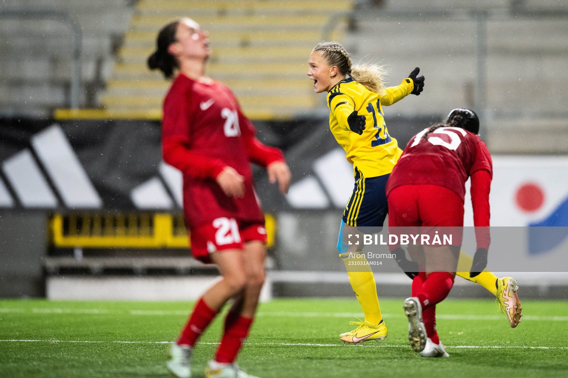 Tilda Sandén of Sweden celebrates